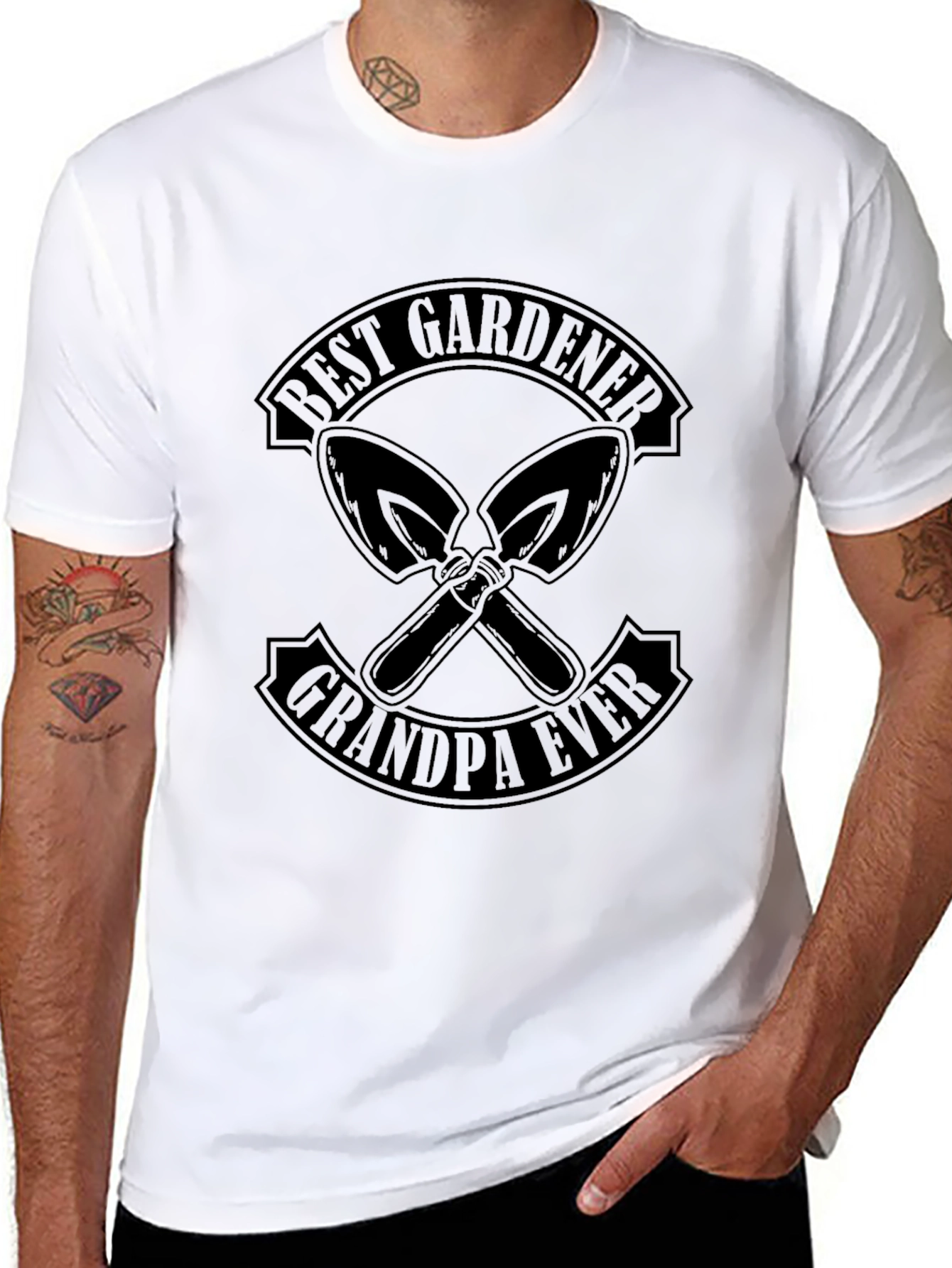 Best Gardener Grandpa Ever T-Shirt - Black