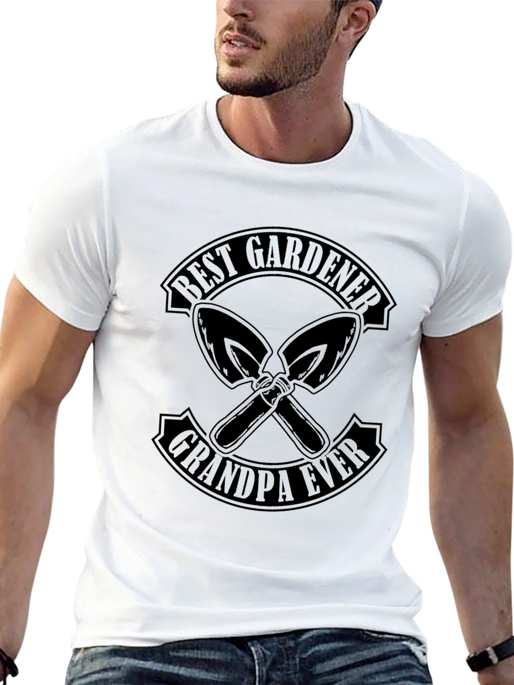 Best Gardener Grandpa Ever T-Shirt - Black