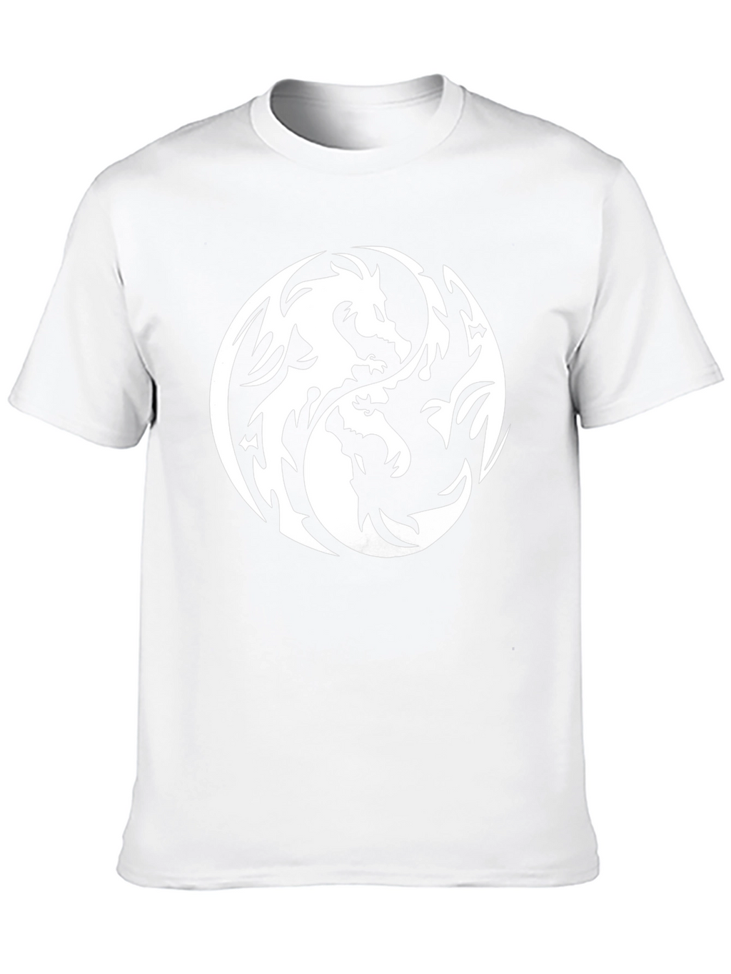 Yin Yang Dragon Graphic Black T-Shirt