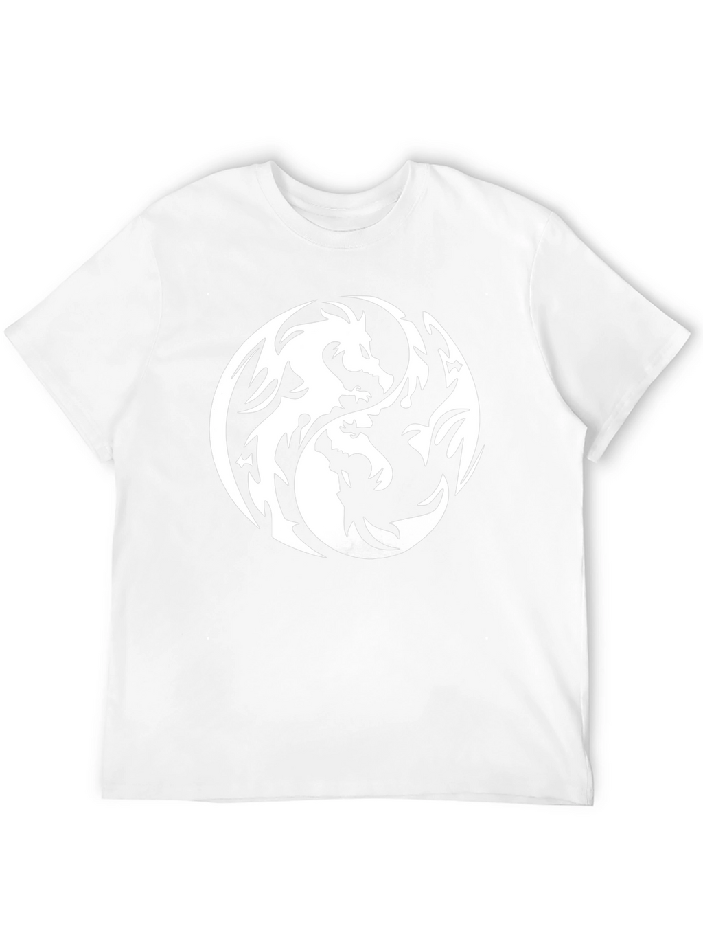 Yin Yang Dragon Graphic Black T-Shirt