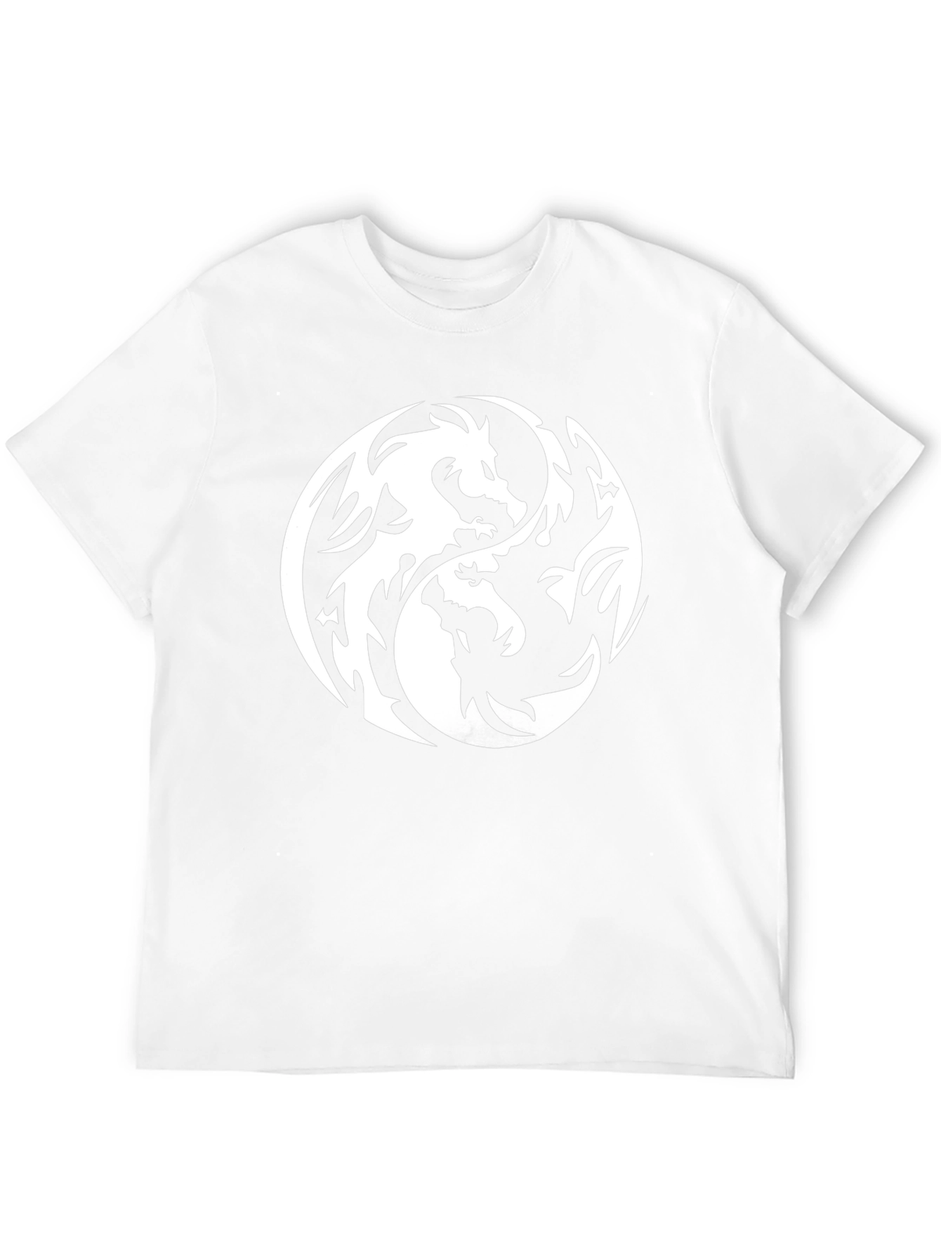 Yin Yang Dragon Graphic Black T-Shirt