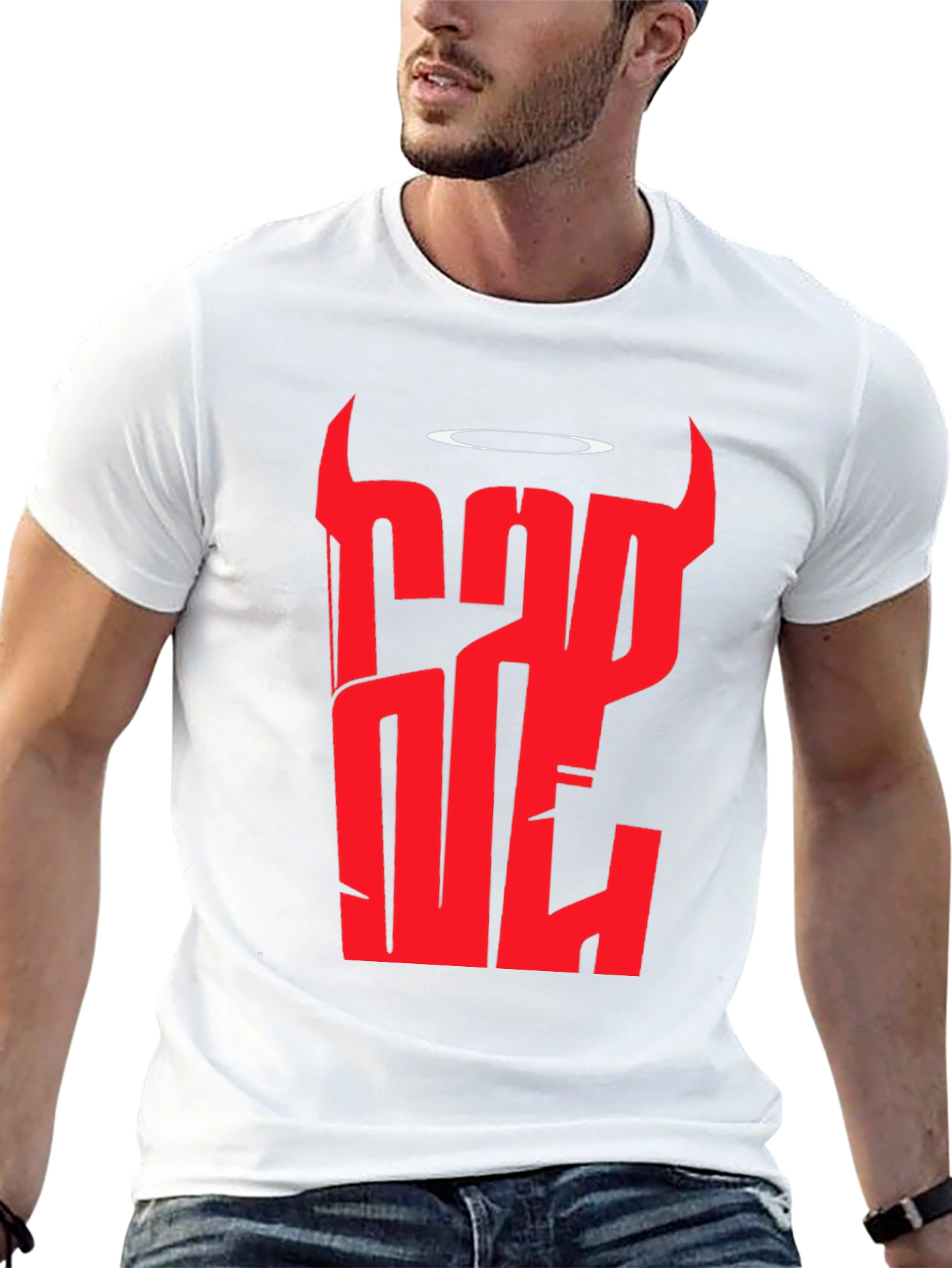 Devil & Angel Graphic Tee - Bad One Black T-Shirt