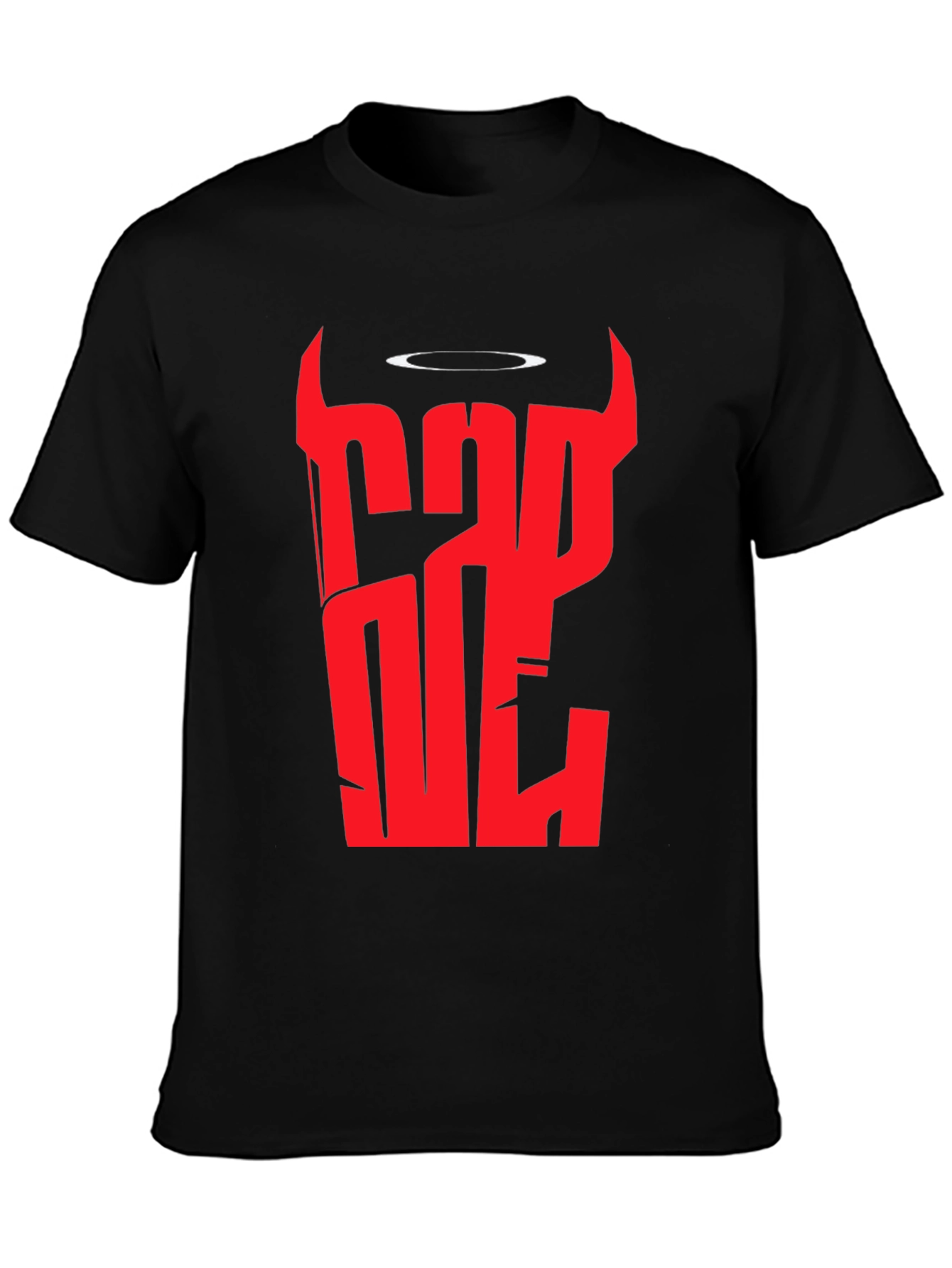 Devil & Angel Graphic Tee - Bad One Black T-Shirt