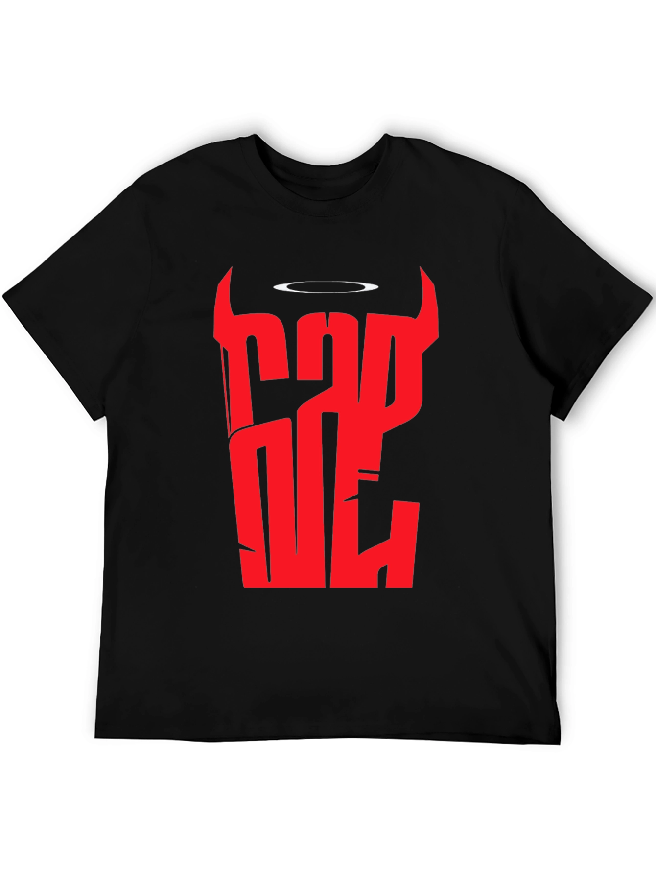 Devil & Angel Graphic Tee - Bad One Black T-Shirt