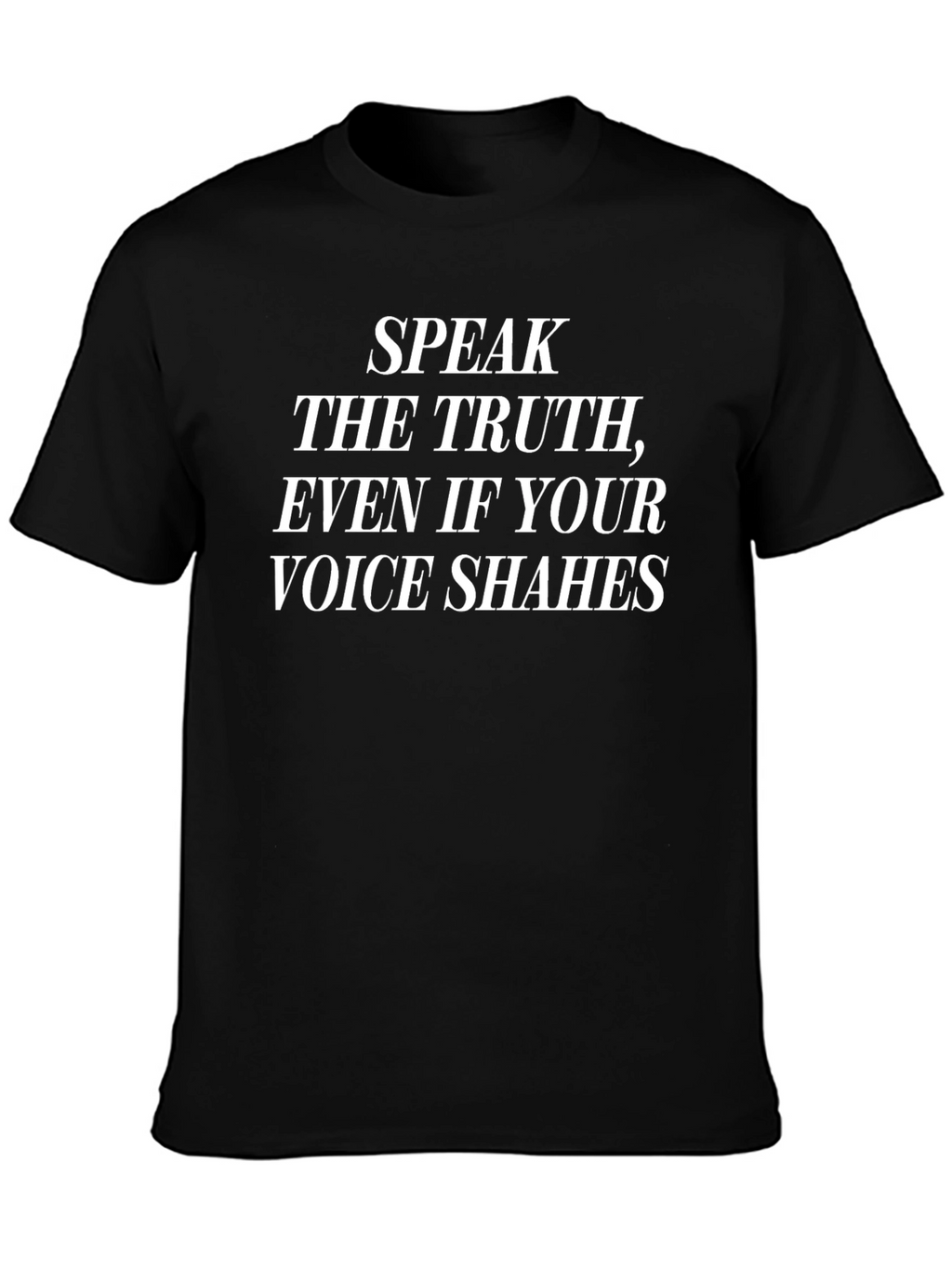 Truth Speaks Black Cotton Graphic Tee