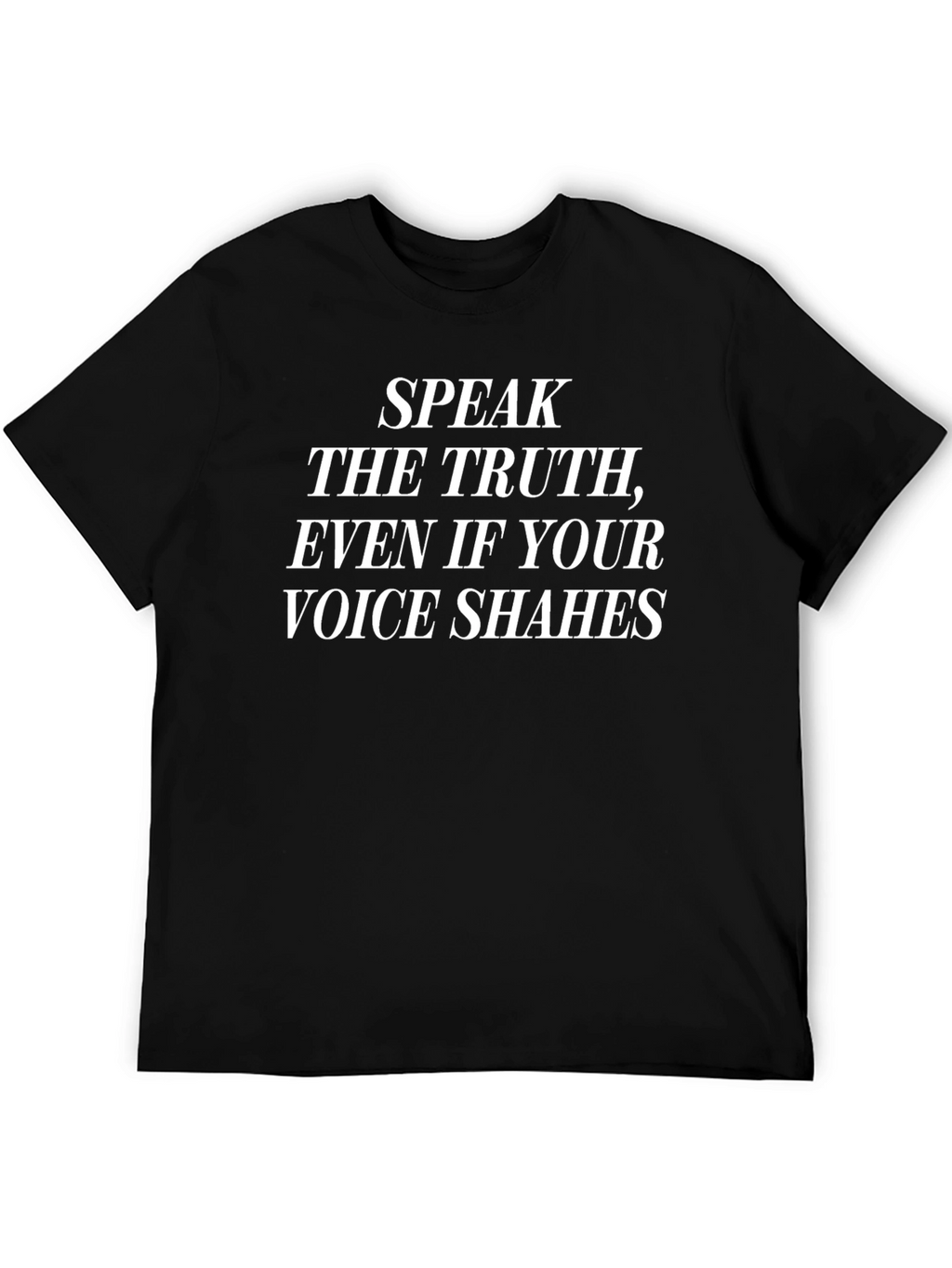 Truth Speaks Black Cotton Graphic Tee