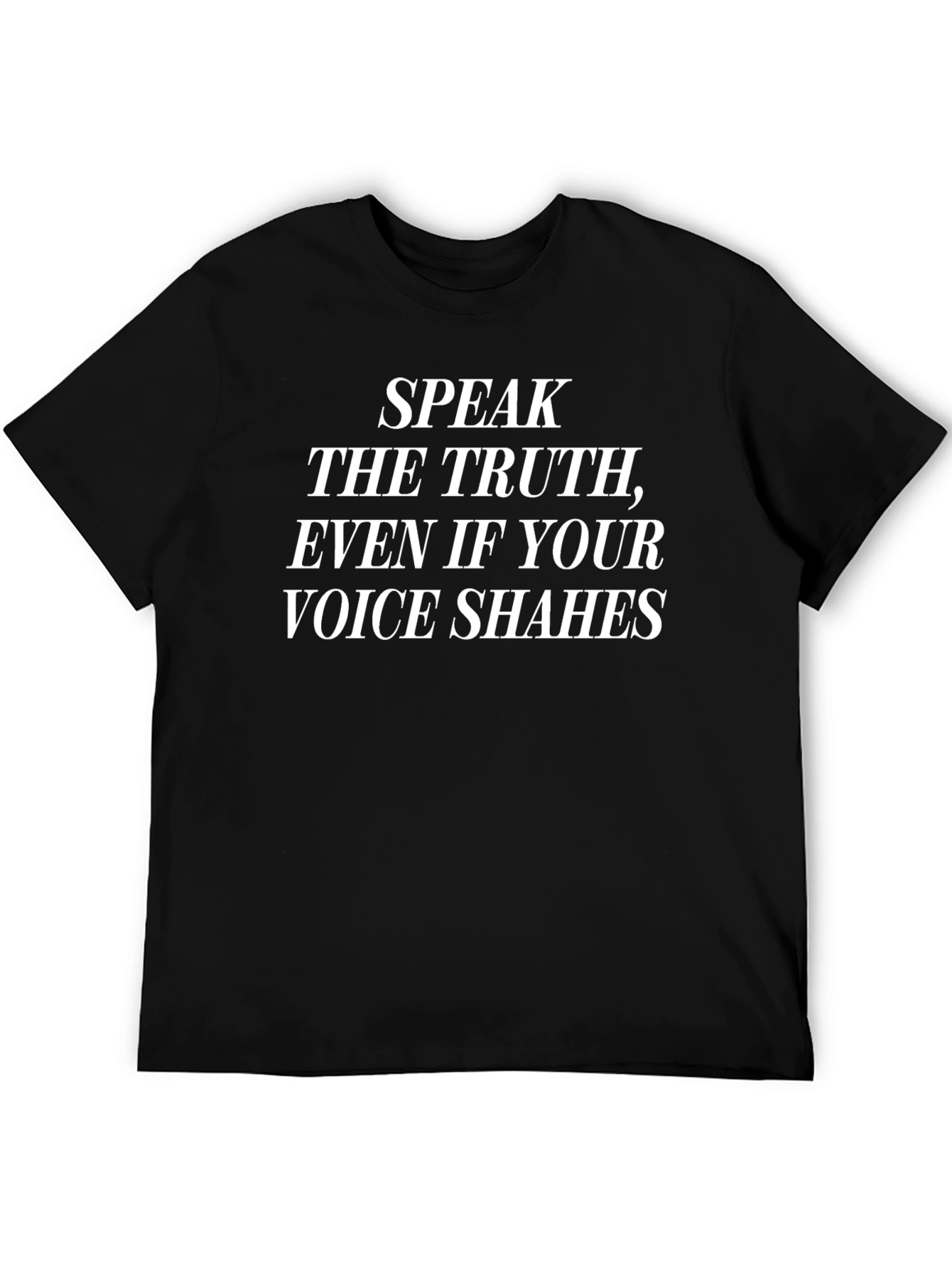 Truth Speaks Black Cotton Graphic Tee
