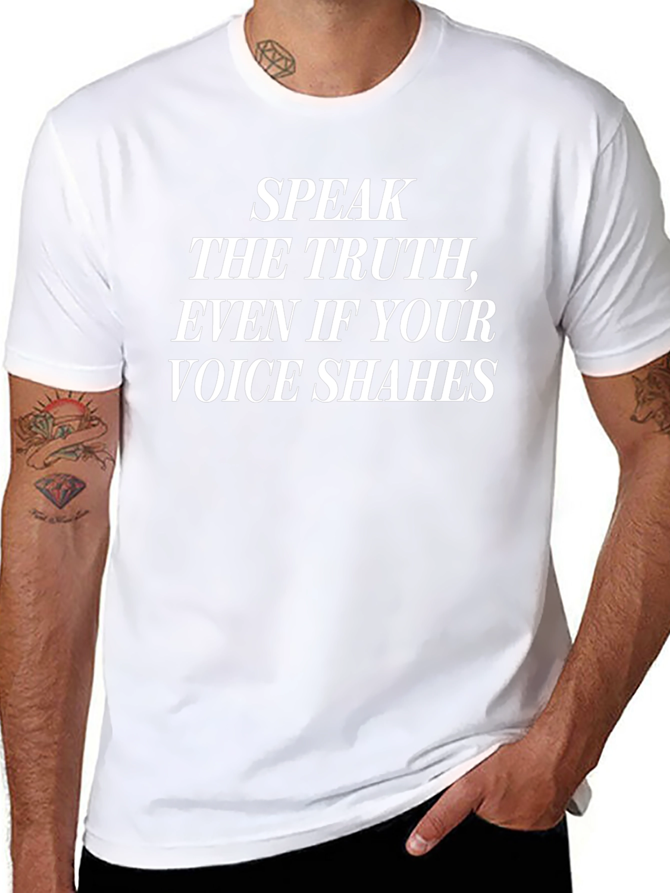 Truth Speaks Black Cotton Graphic Tee