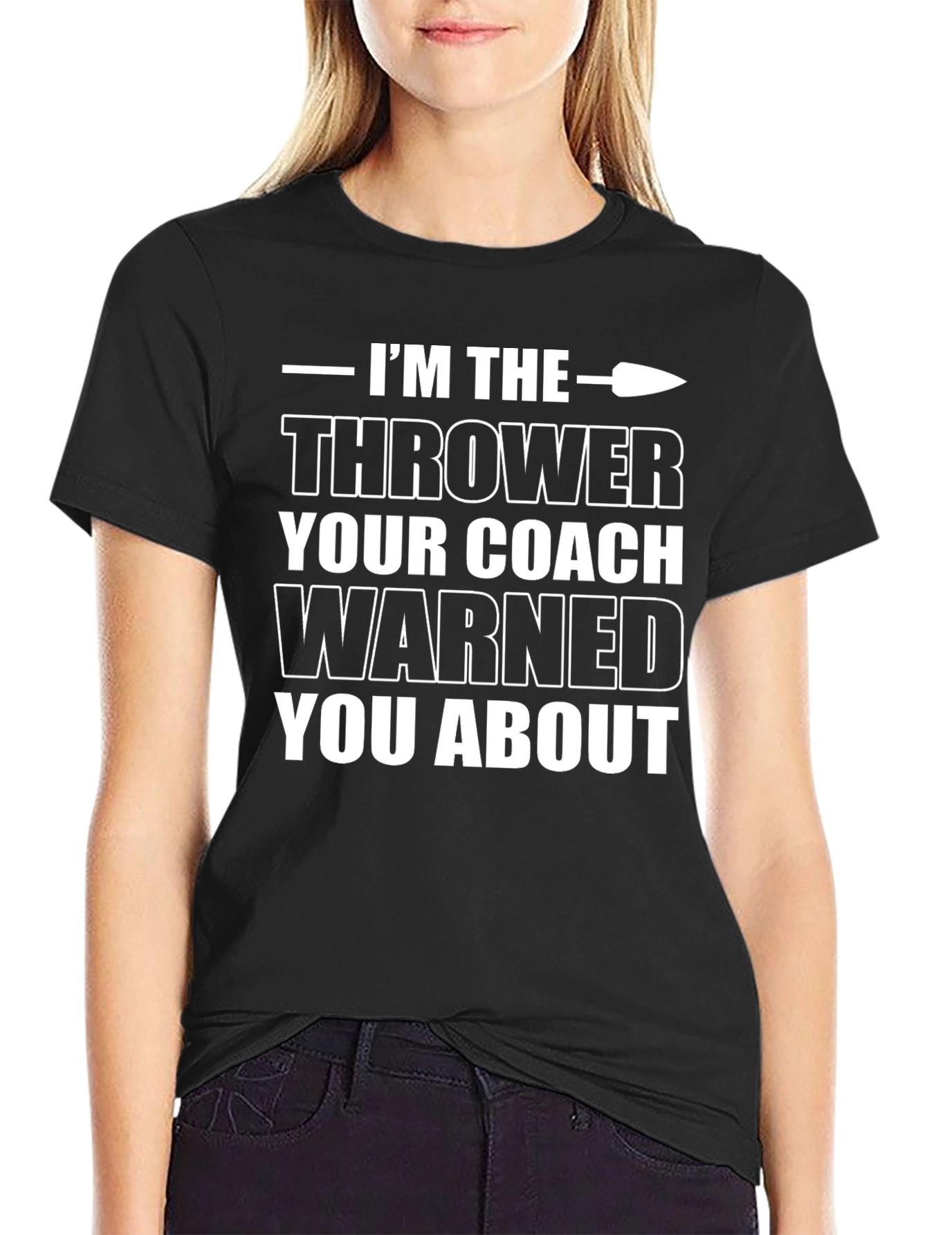 Im The Thrower Mens Black Graphic T-Shirt