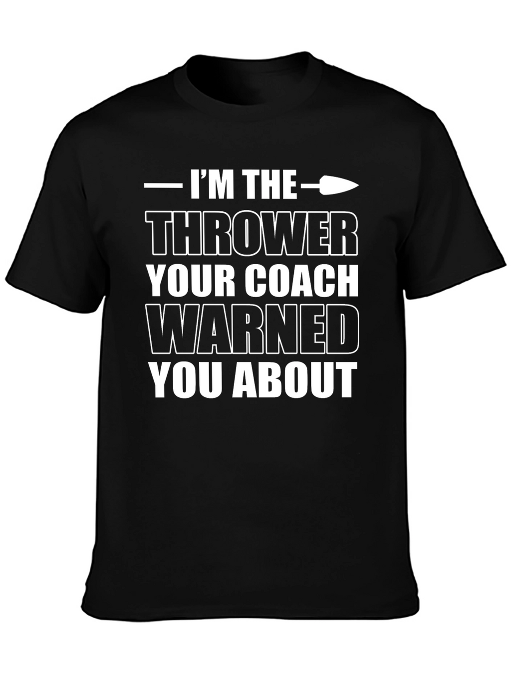 Im The Thrower Mens Black Graphic T-Shirt
