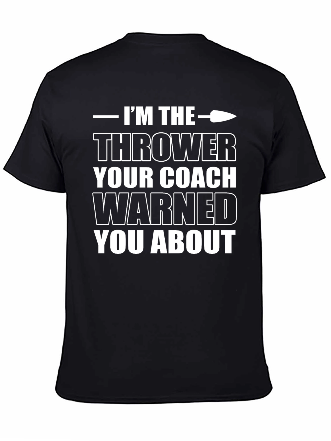 Im The Thrower Mens Black Graphic T-Shirt