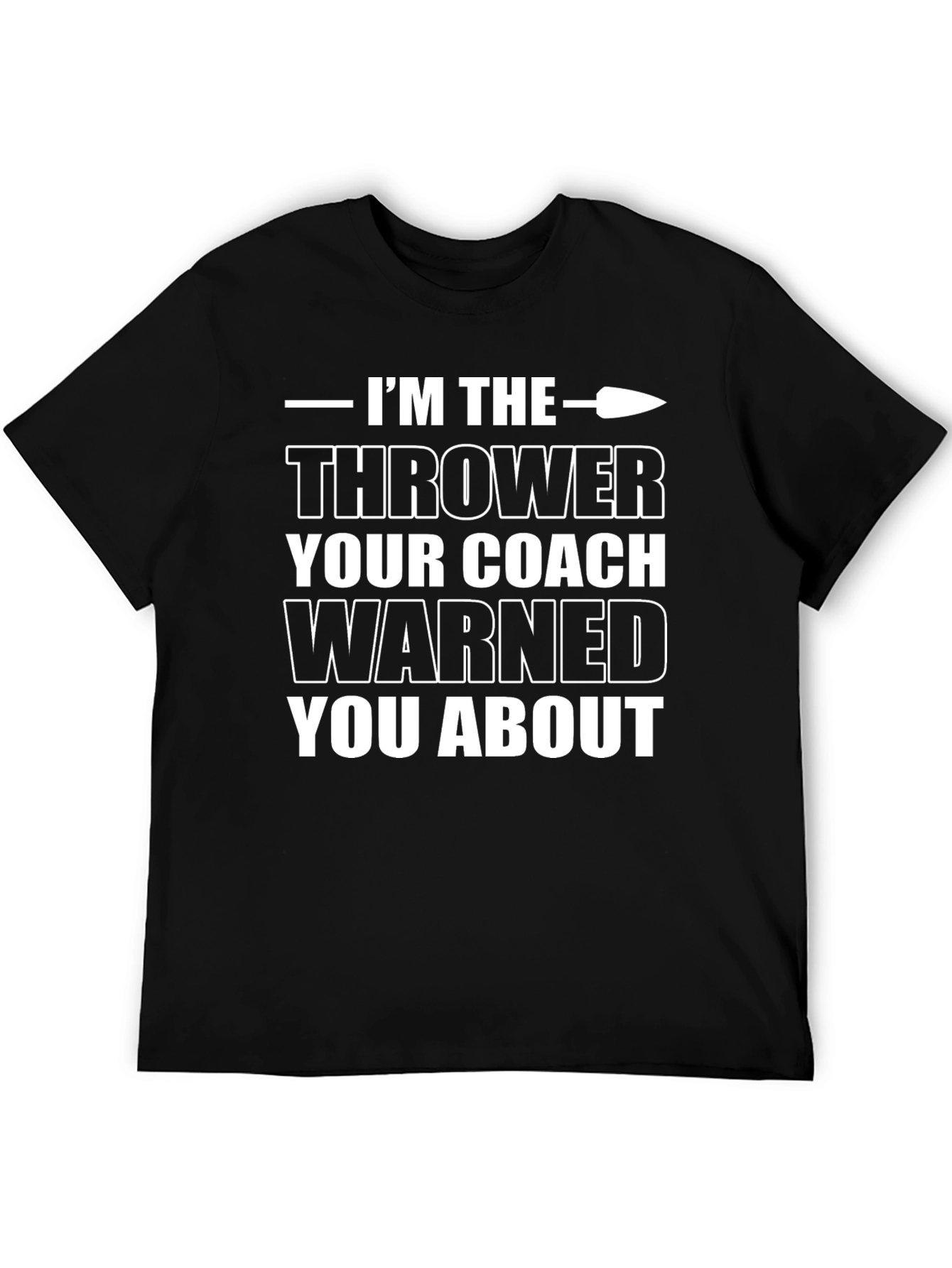Im The Thrower Mens Black Graphic T-Shirt