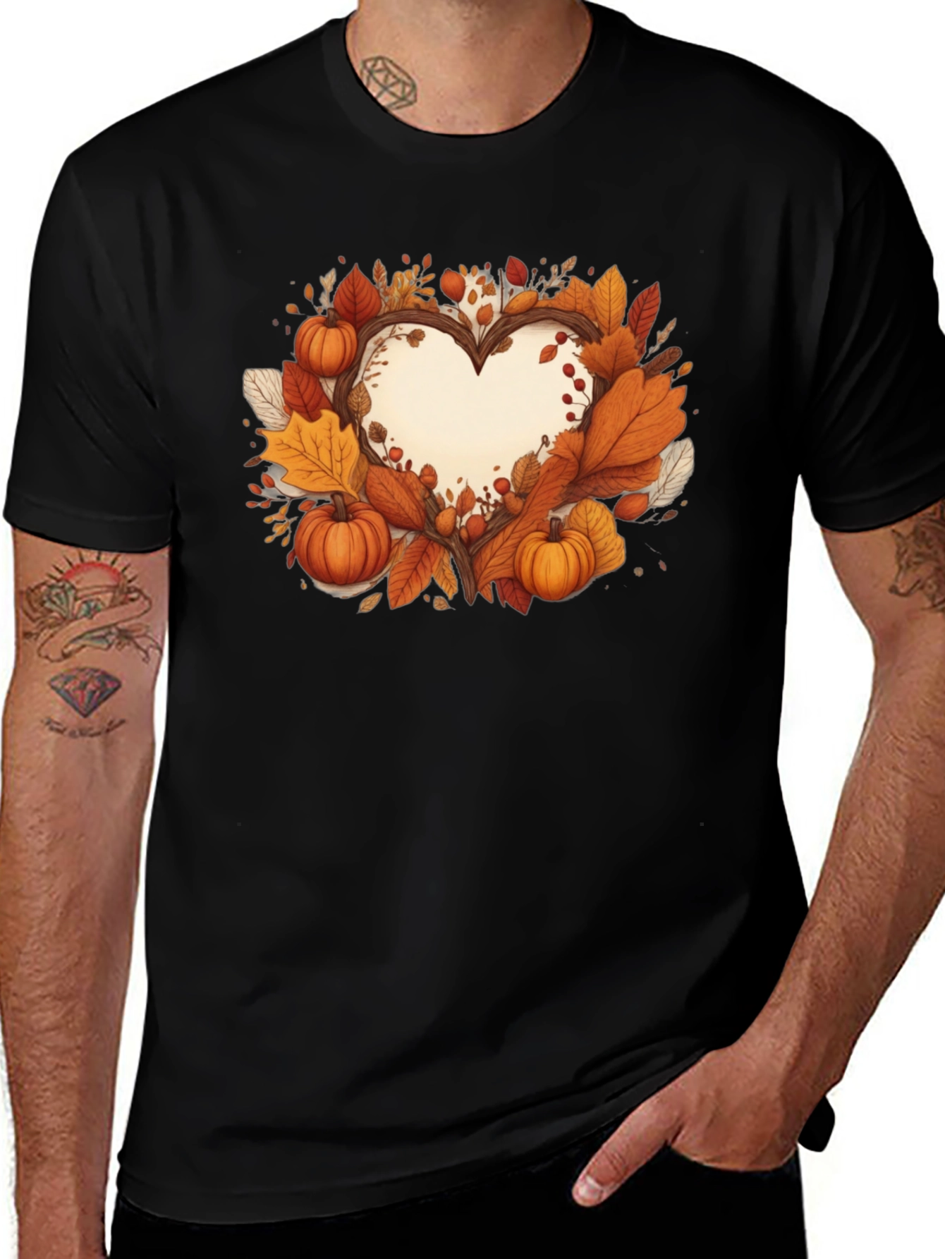 Autumn Heart Tee - Fall Harvest Shirt