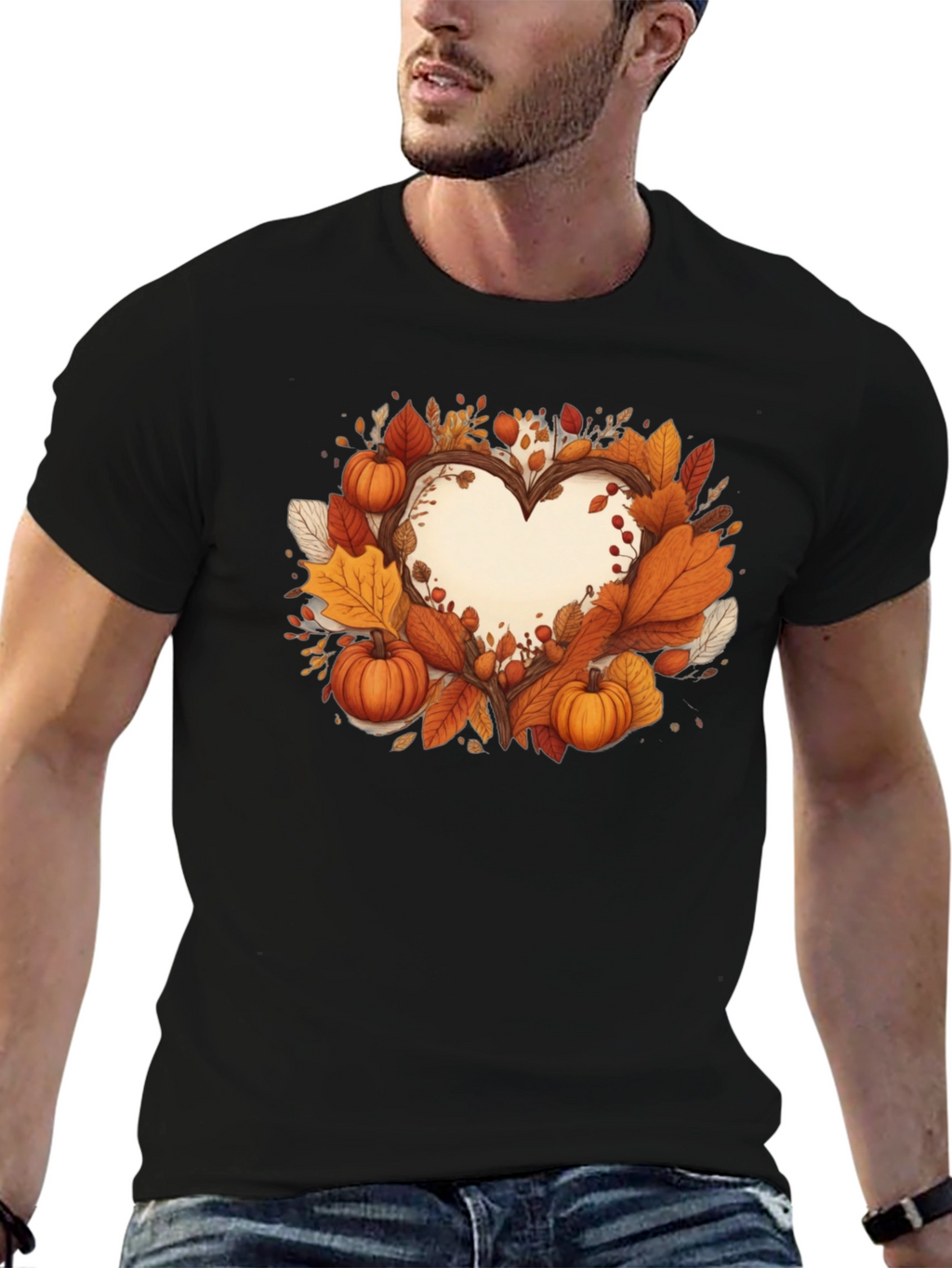 Autumn Heart Tee - Fall Harvest Shirt