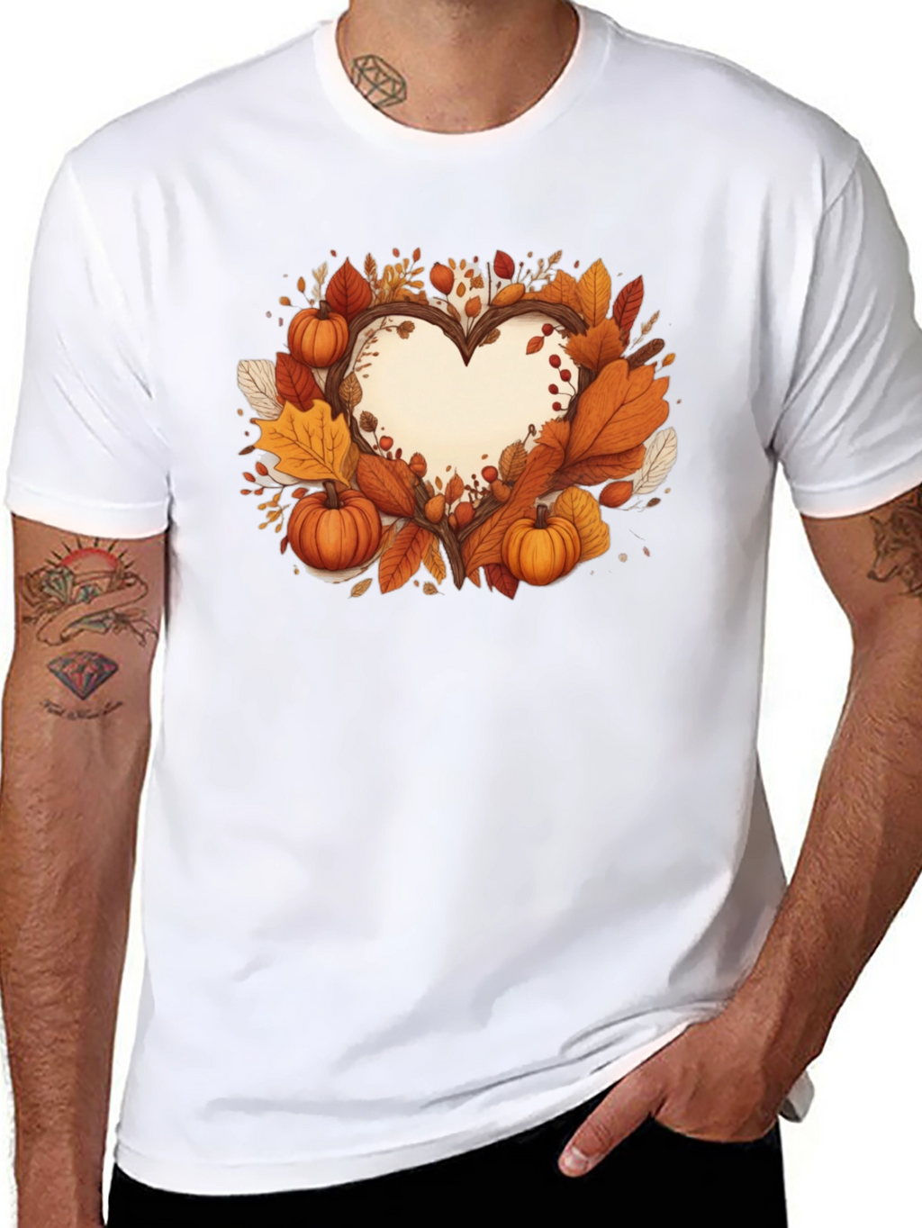 Autumn Heart Tee - Fall Harvest Shirt