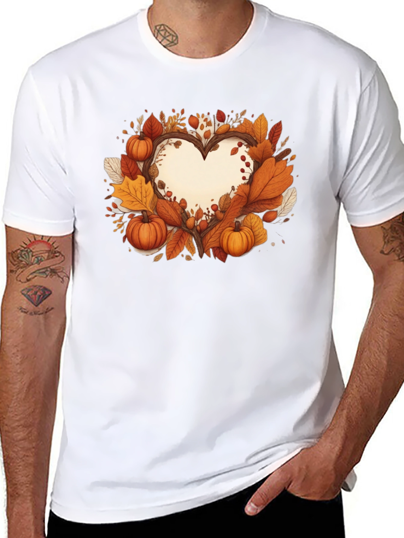 Autumn Heart Tee - Fall Harvest Shirt