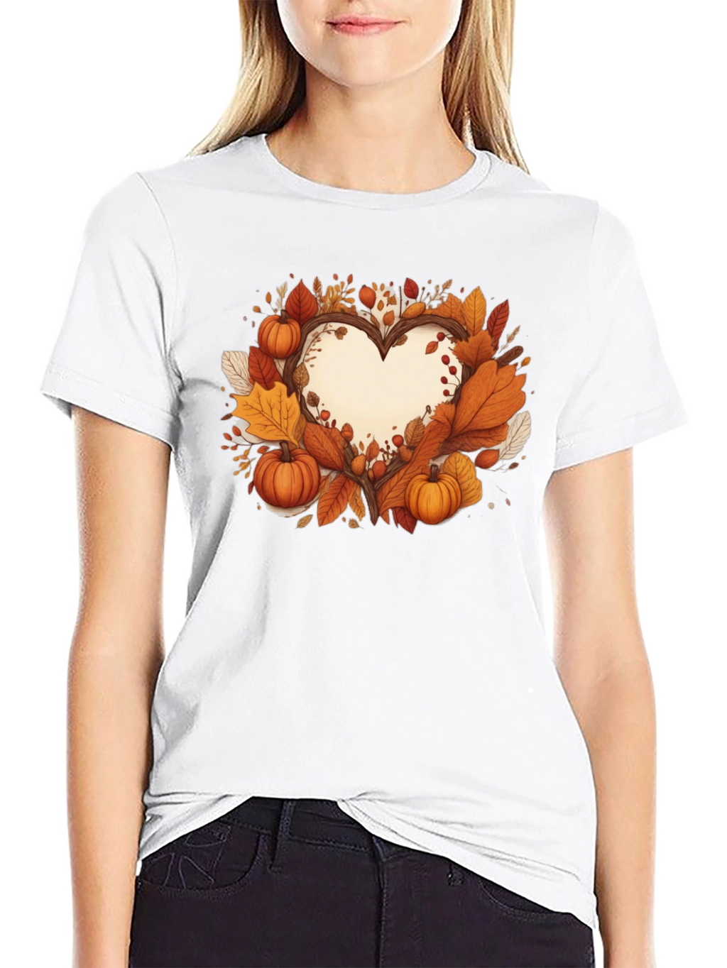 Autumn Heart Tee - Fall Harvest Shirt