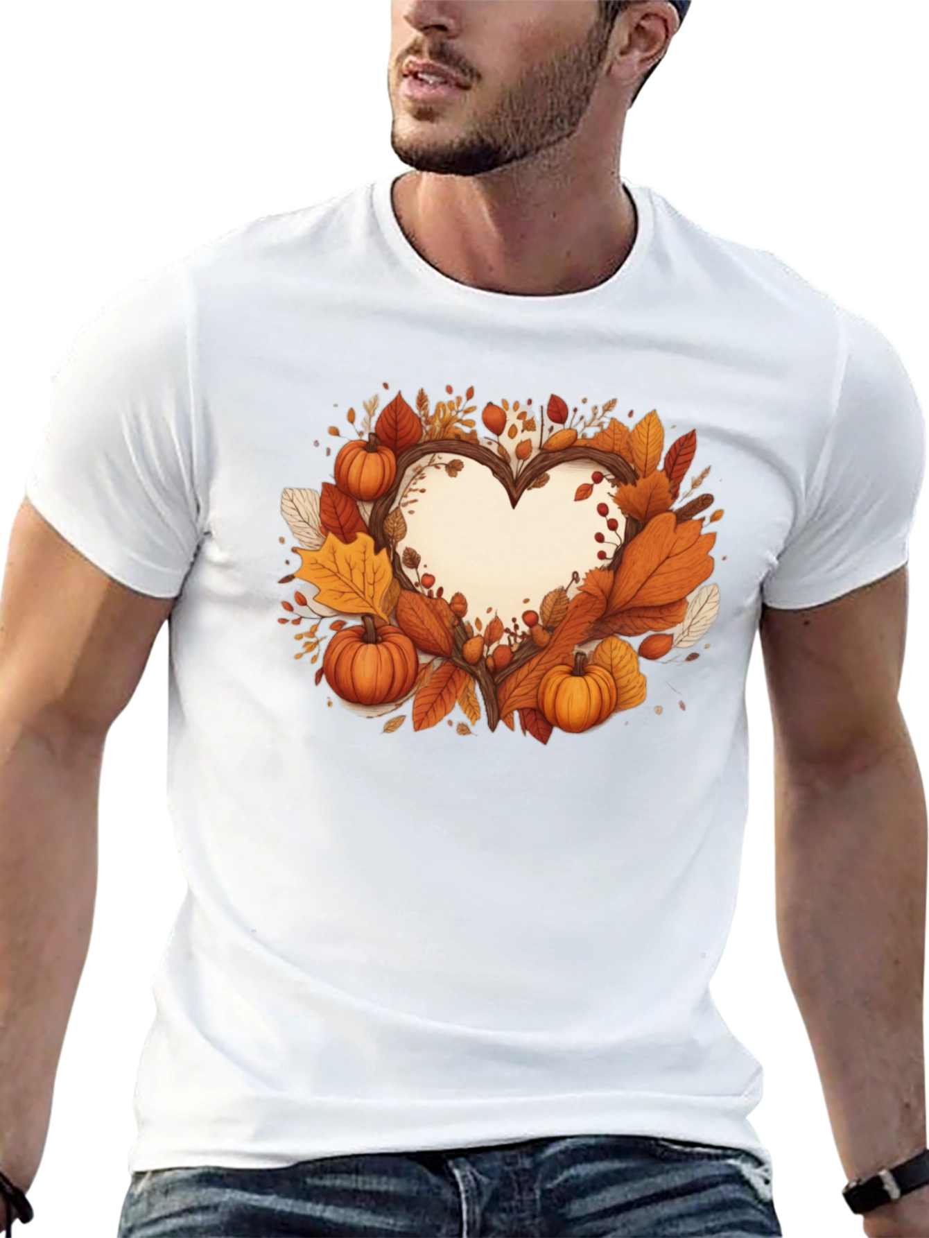 Autumn Heart Tee - Fall Harvest Shirt
