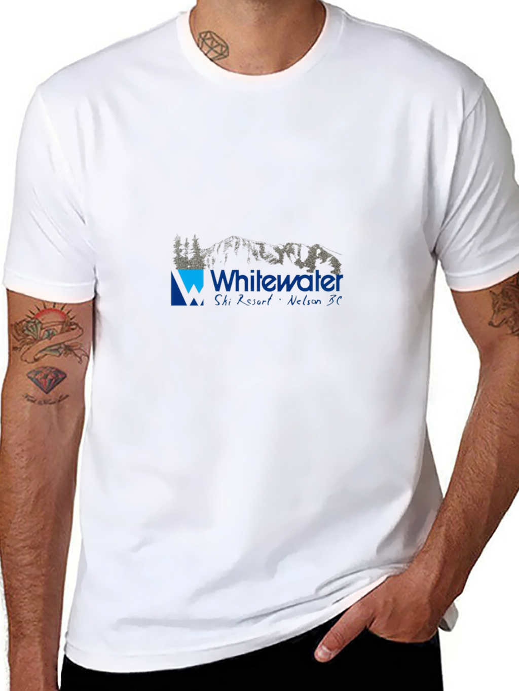 Whitewater Ski Resort Black T-Shirt