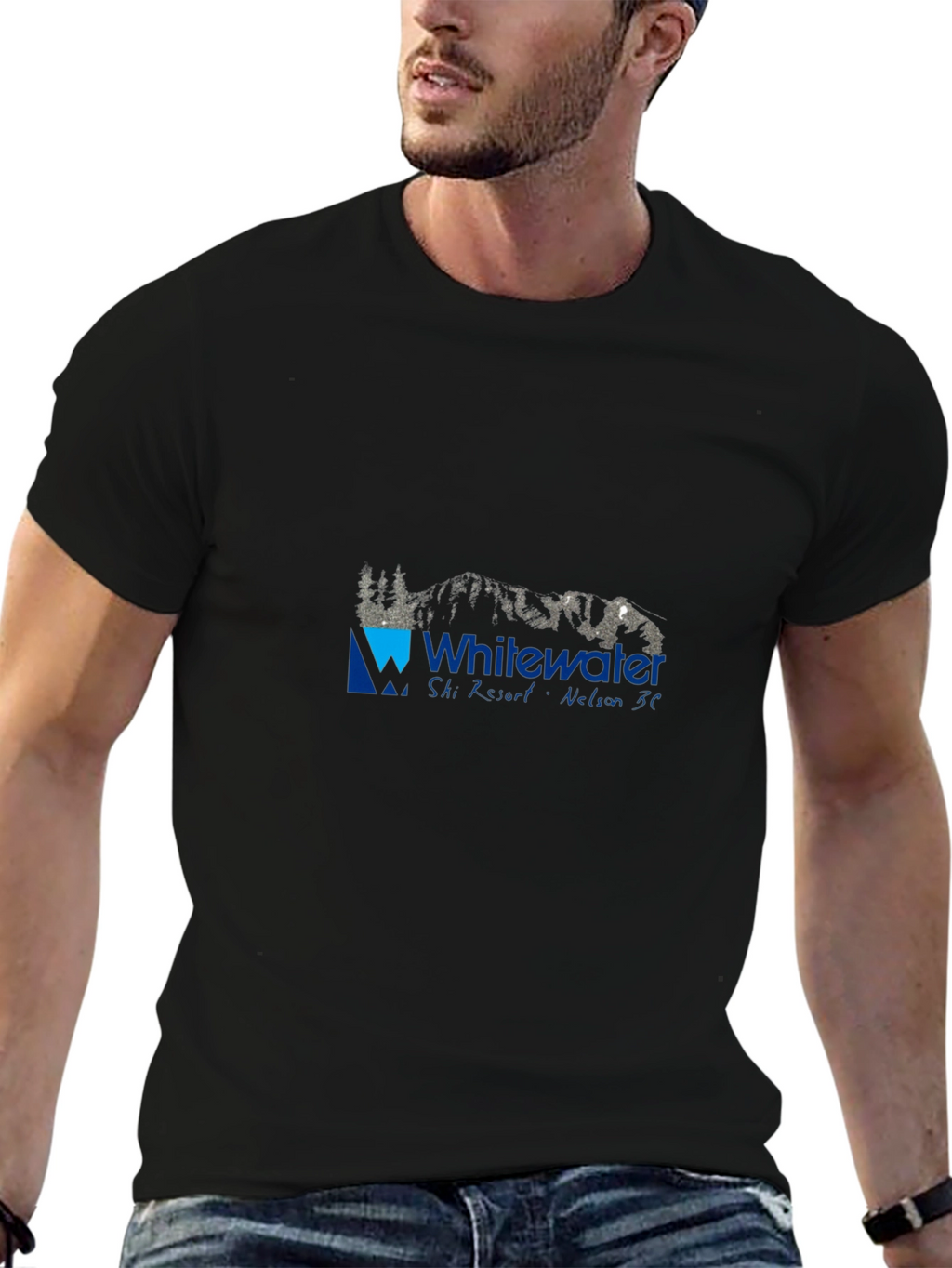 Whitewater Ski Resort Black T-Shirt