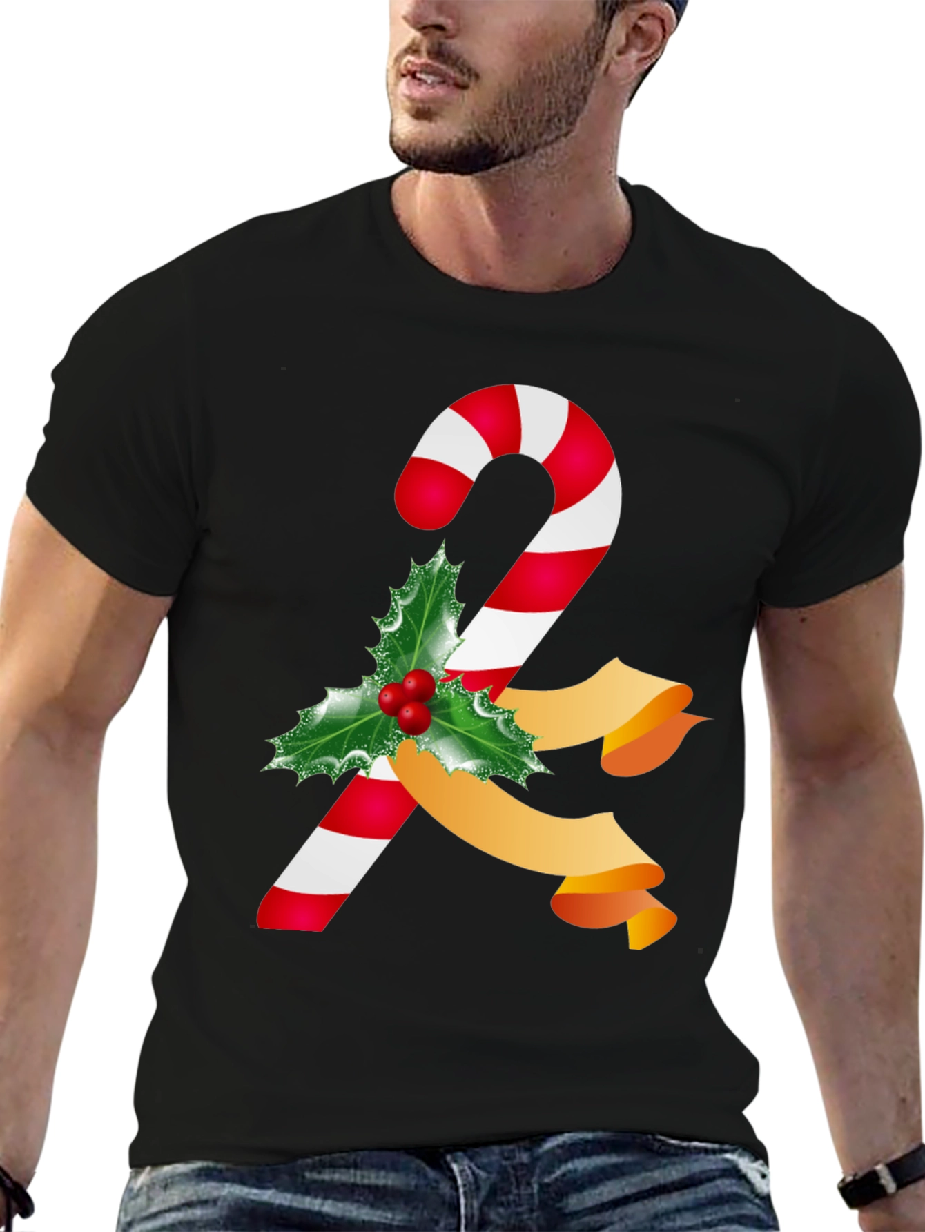 Candy Cane Christmas T-Shirt - Holiday Festive Wear