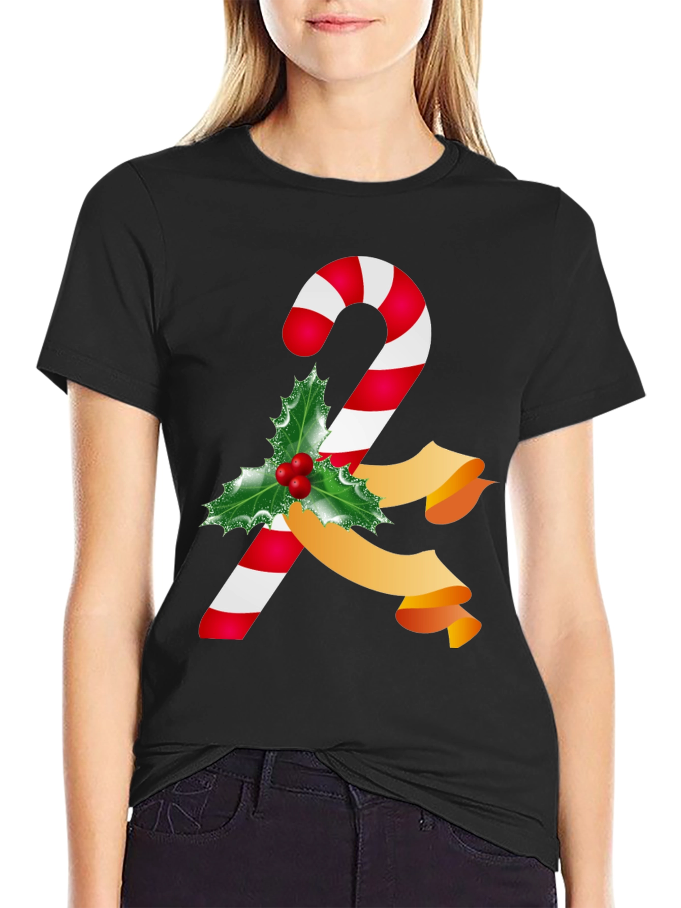 Candy Cane Christmas T-Shirt - Holiday Festive Wear