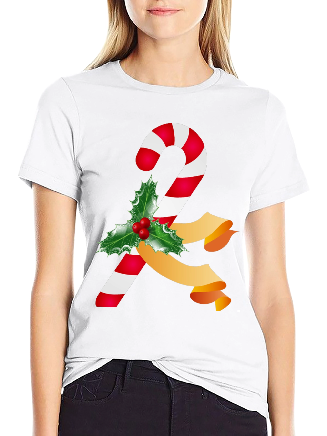 Candy Cane Christmas T-Shirt - Holiday Festive Wear