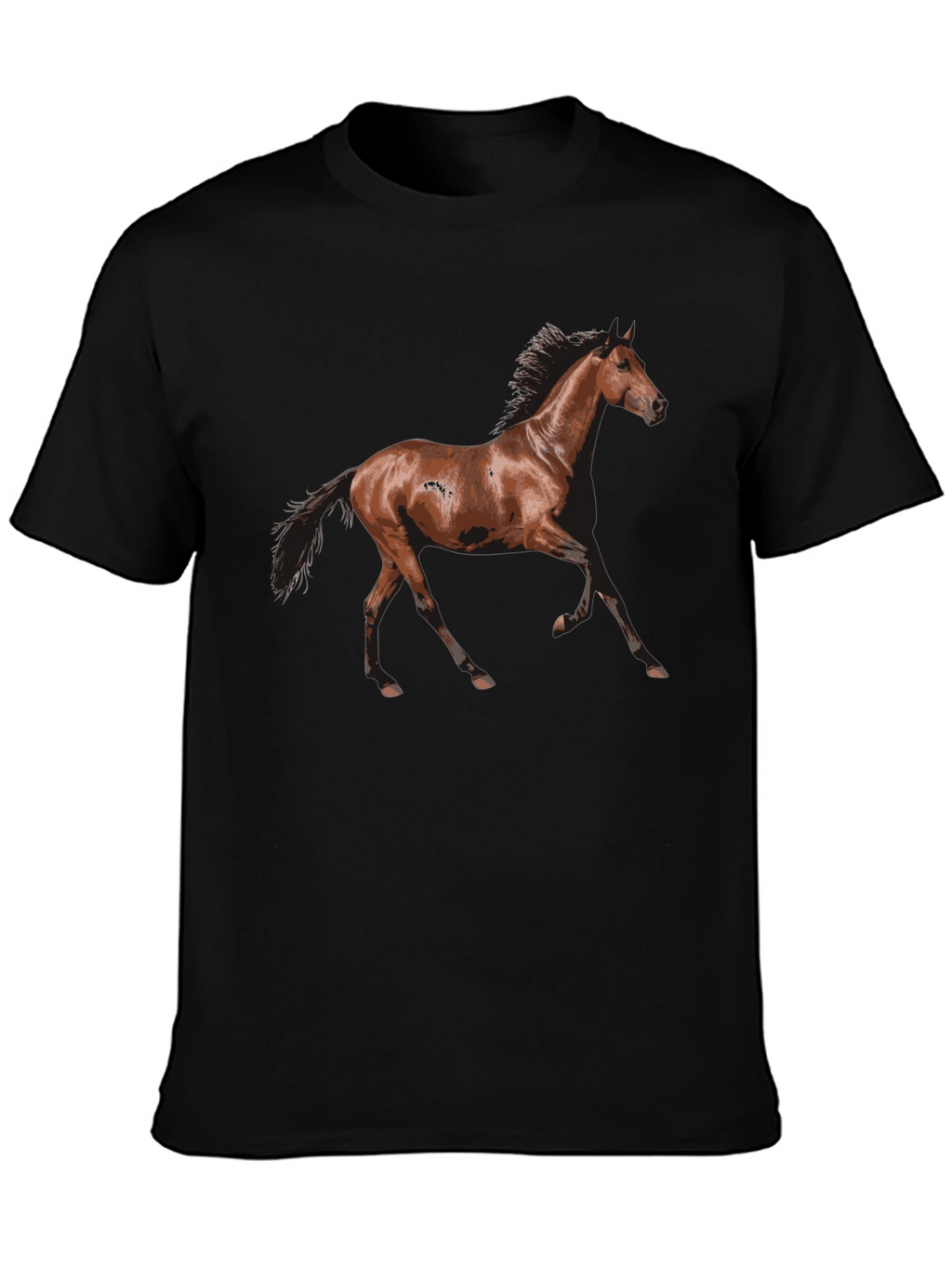 Black Horse Graphic T-Shirt