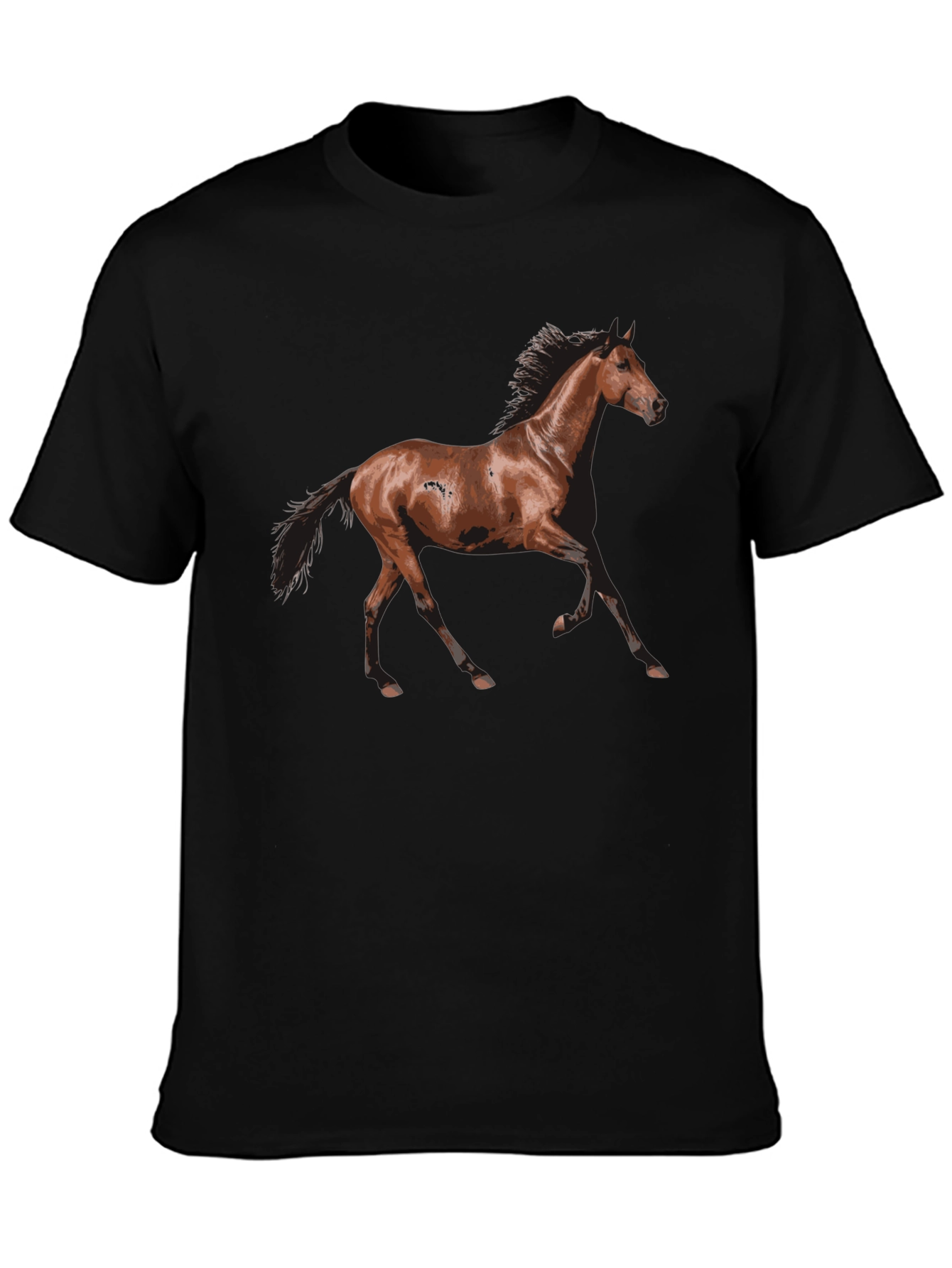 Black Horse Graphic T-Shirt