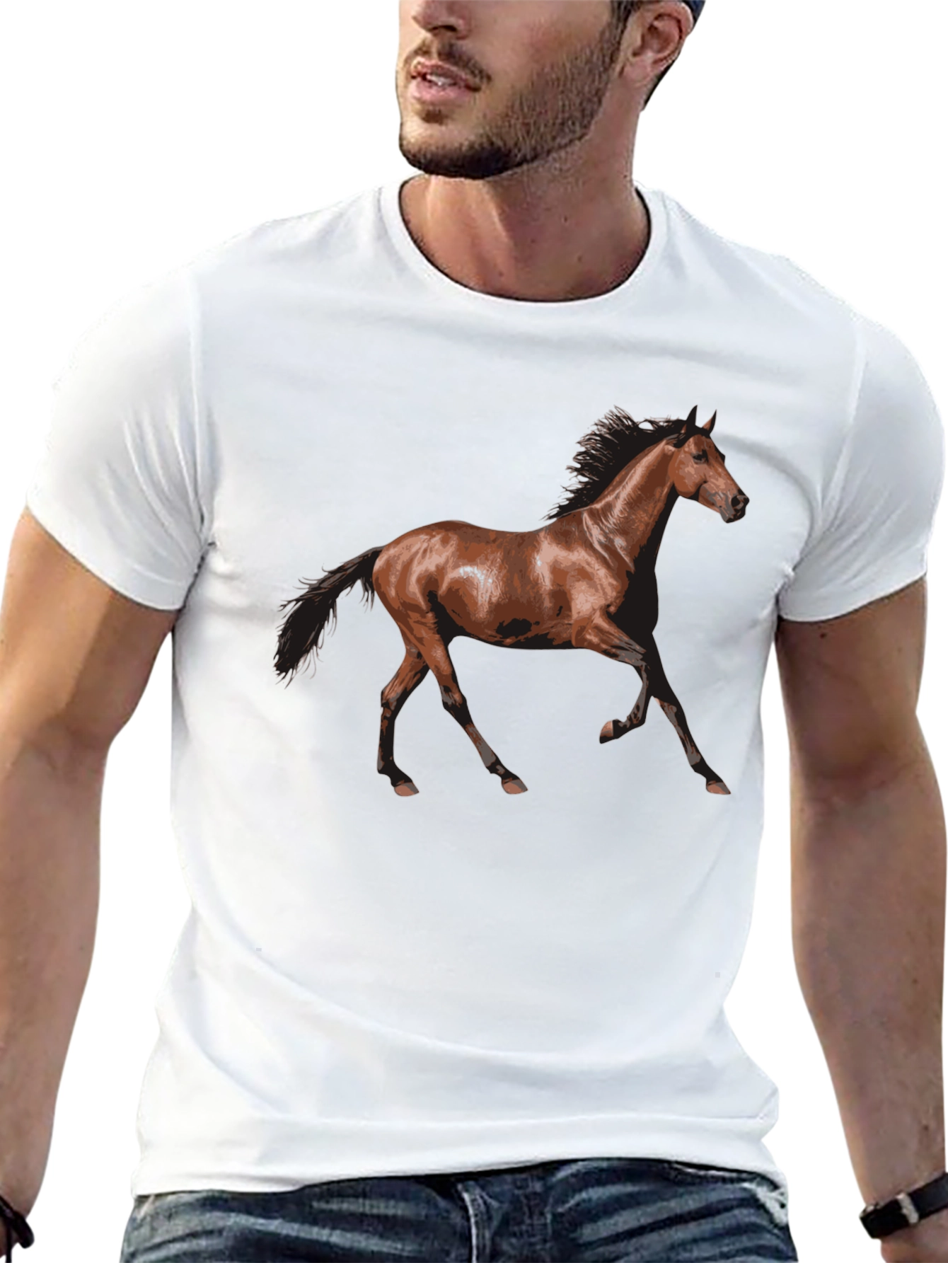 Black Horse Graphic T-Shirt