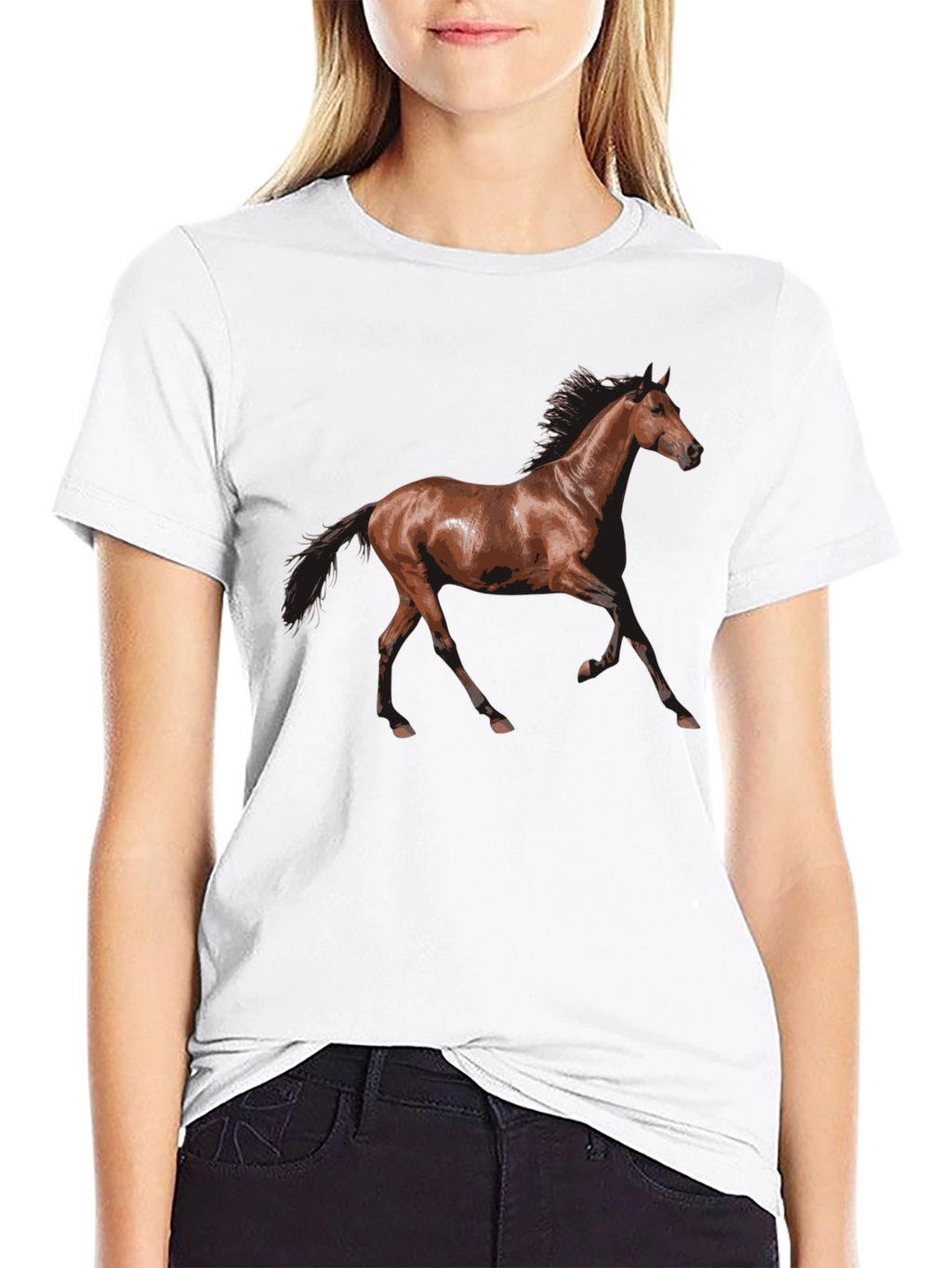 Black Horse Graphic T-Shirt