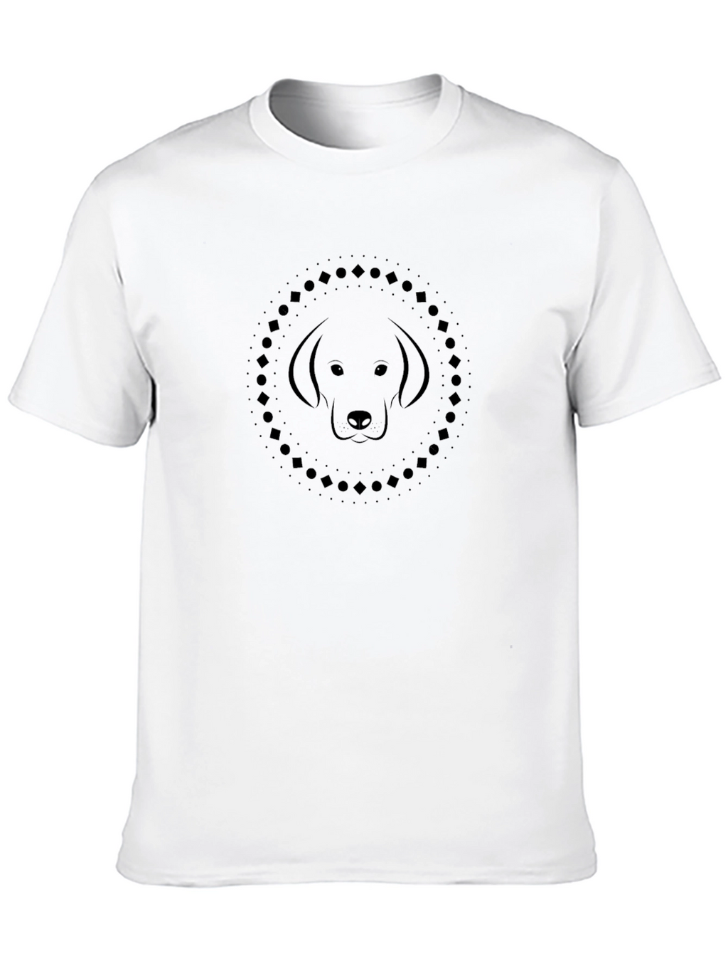Minimalist Dog Tee - Black Graphic T-Shirt