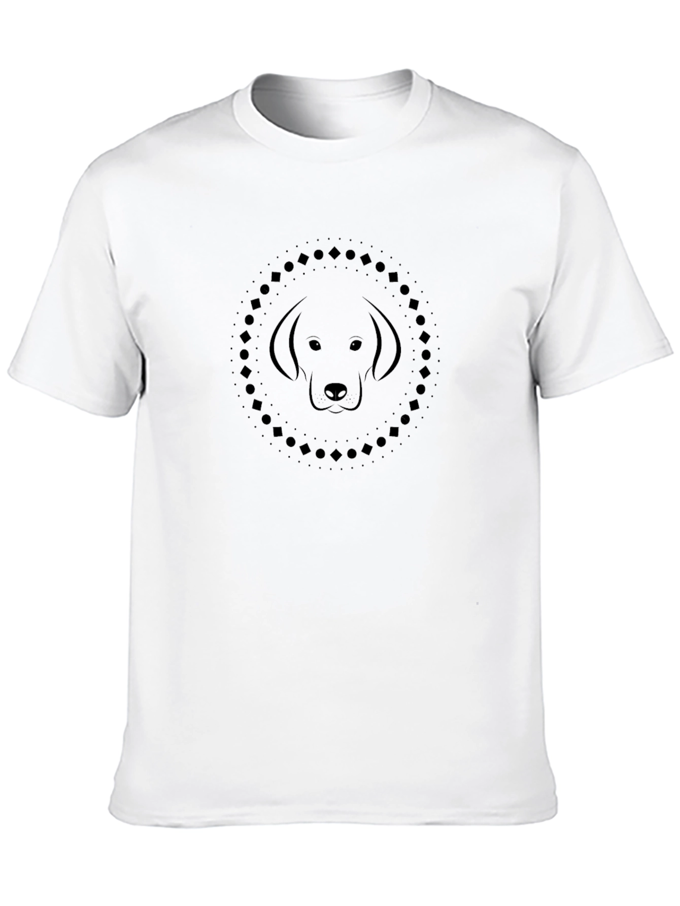Minimalist Dog Tee - Black Graphic T-Shirt