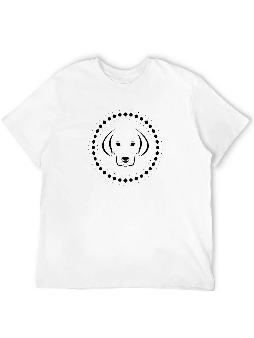 Minimalist Dog Tee - Black Graphic T-Shirt