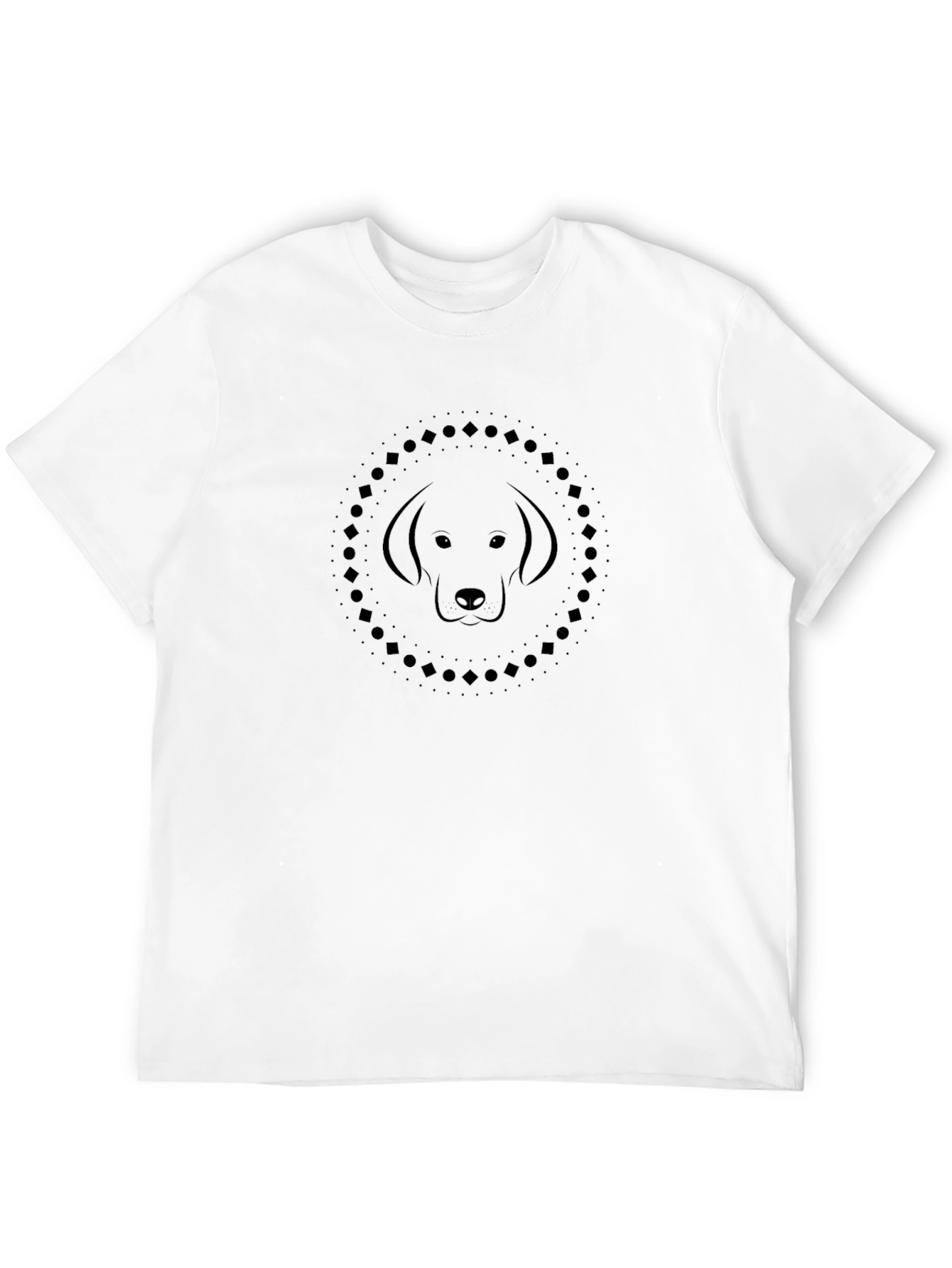 Minimalist Dog Tee - Black Graphic T-Shirt