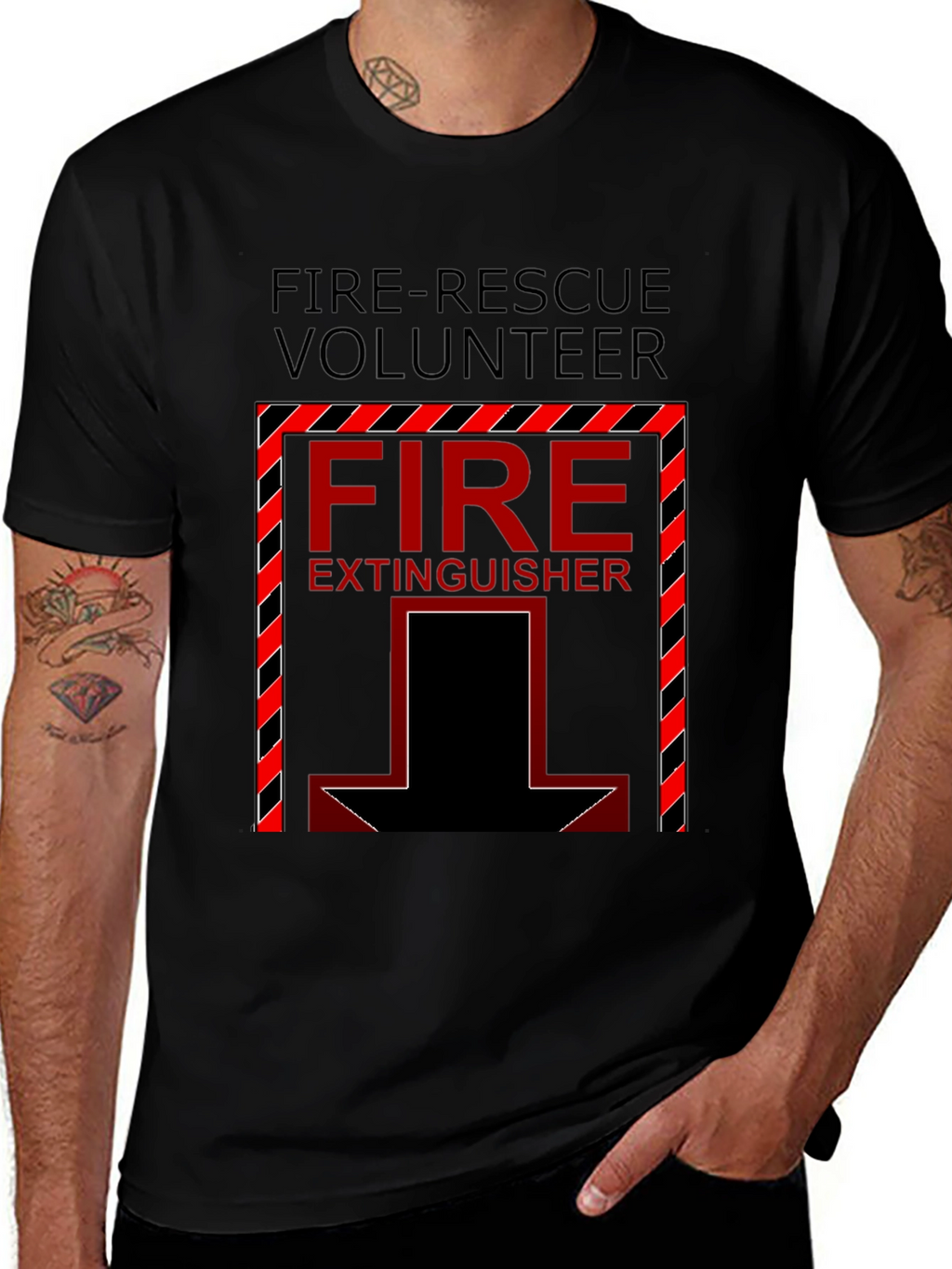 Fire-Rescue Volunteer Fire Extinguisher T-Shirt