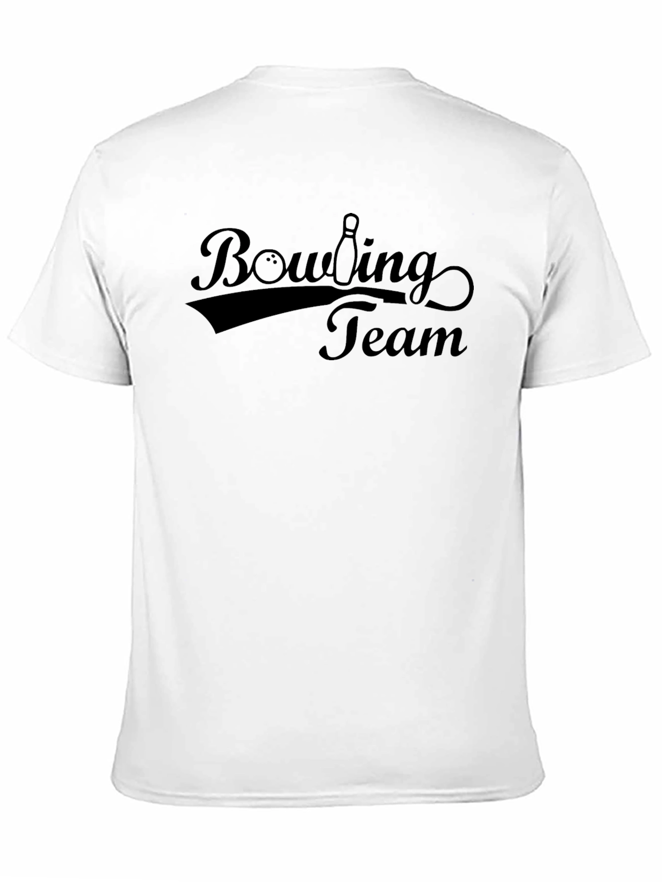 Bowling Team Black Graphic T-Shirt