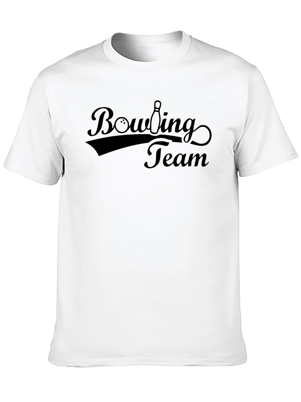 Bowling Team Black Graphic T-Shirt