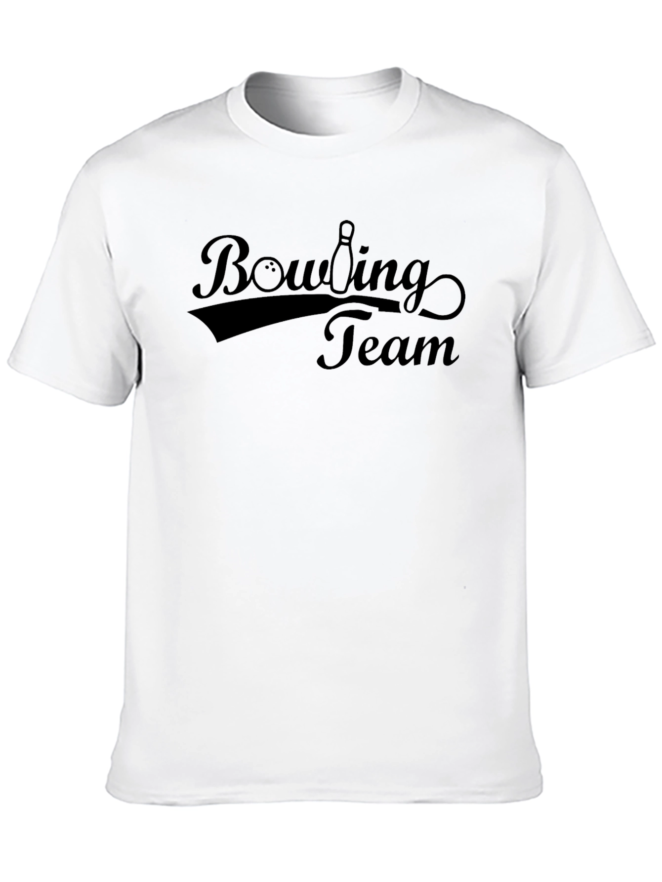 Bowling Team Black Graphic T-Shirt
