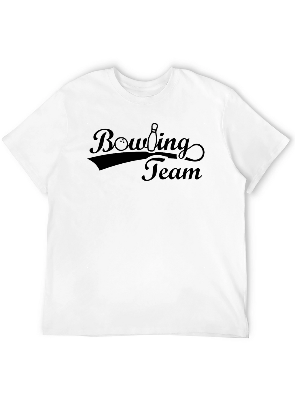 Bowling Team Black Graphic T-Shirt