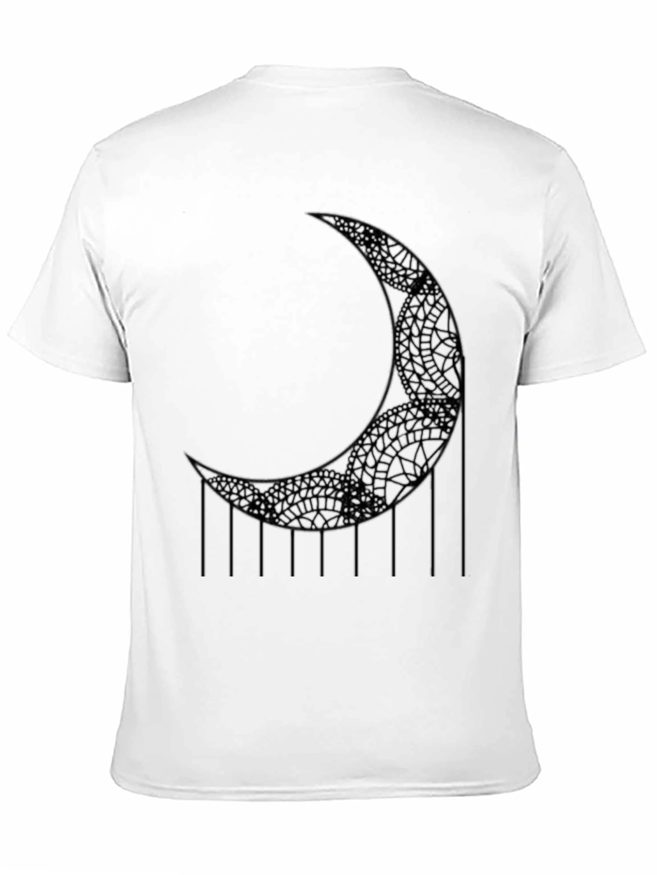 Crescent Moon Graphic T-Shirt - Black