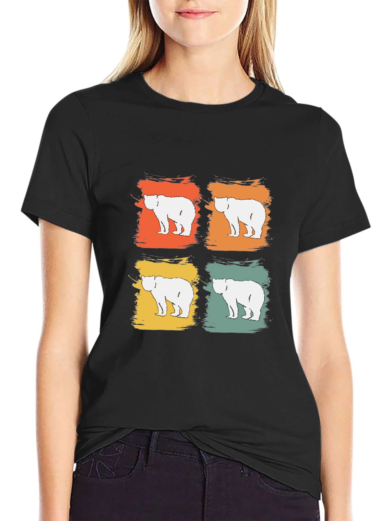 Retro Bear Graphic Tee - Modern Vintage Style