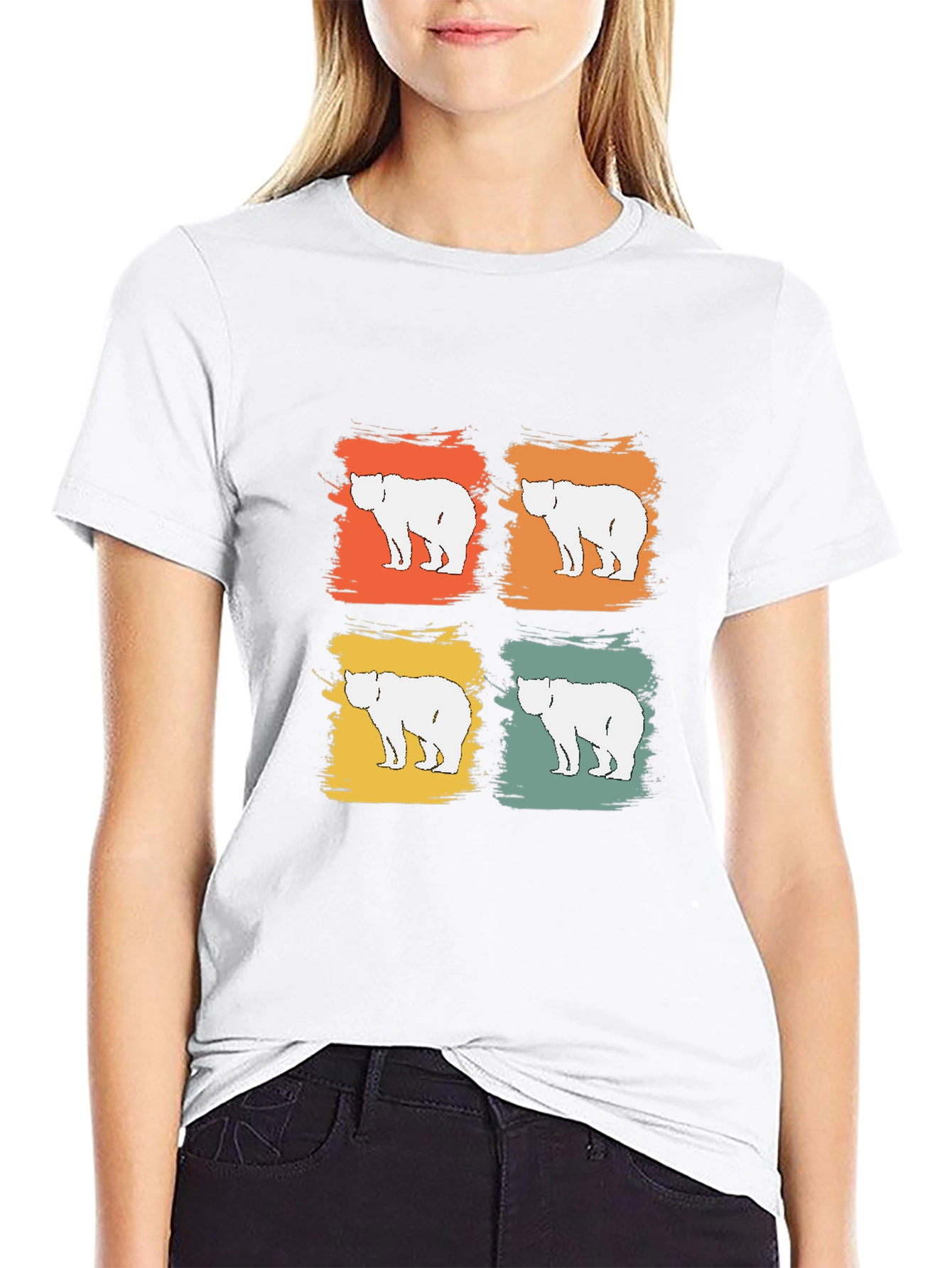 Retro Bear Graphic Tee - Modern Vintage Style
