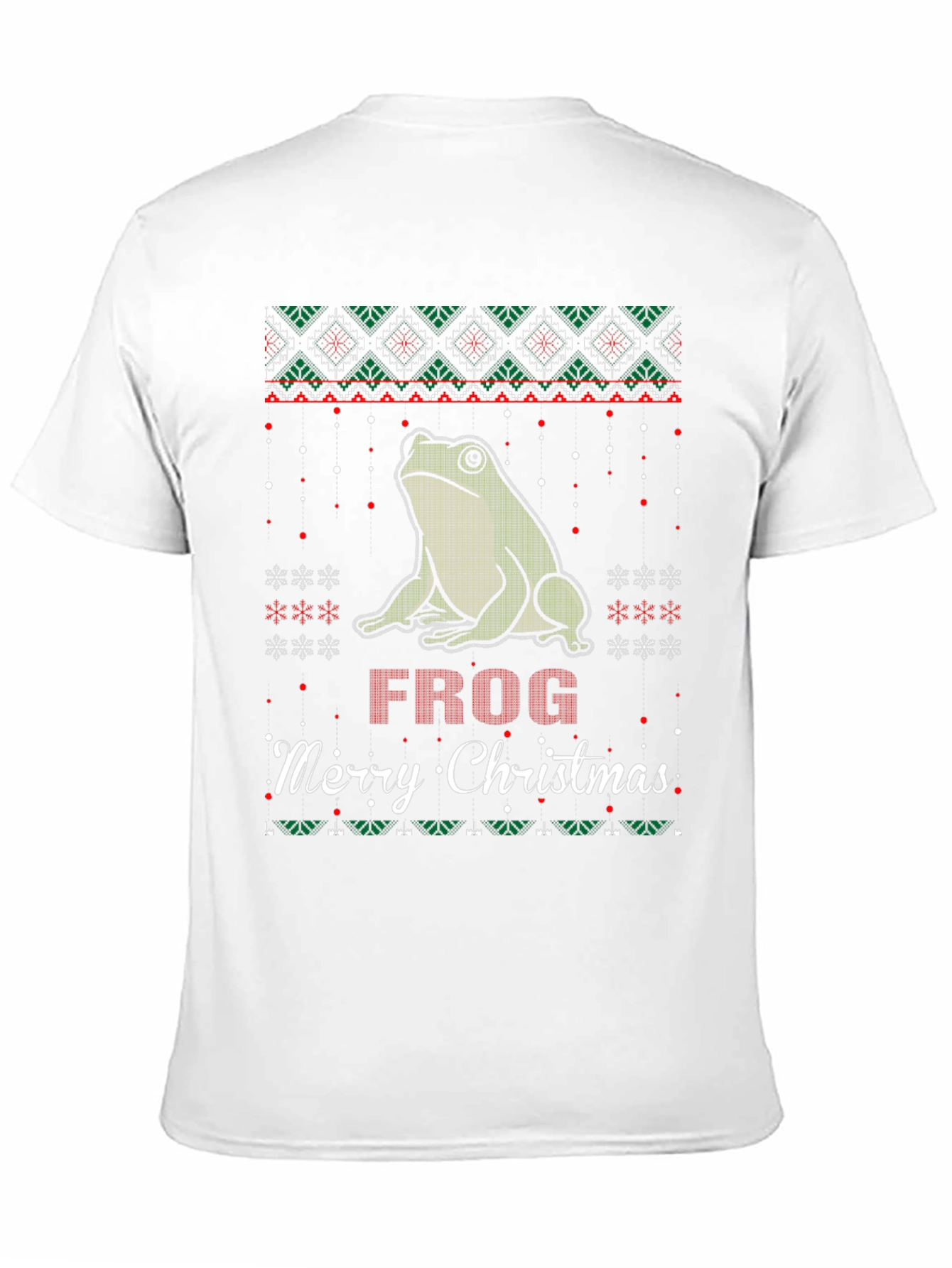 Frog Merry Christmas Ugly Sweater Style T-Shirt