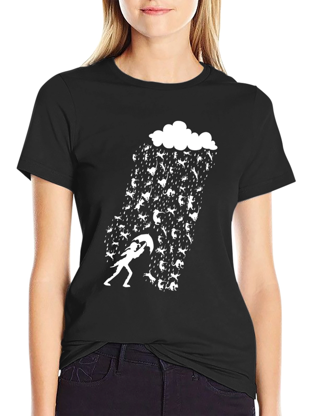 Cats and Rain Funny Graphic Tee