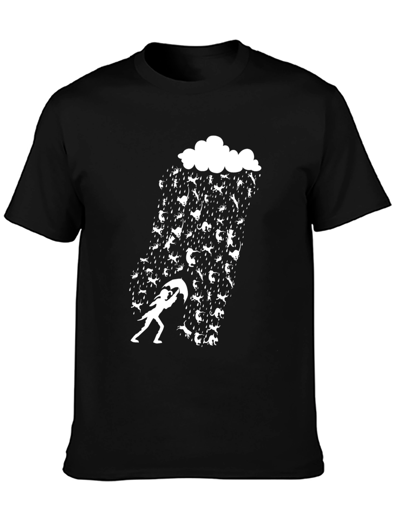 Cats and Rain Funny Graphic Tee