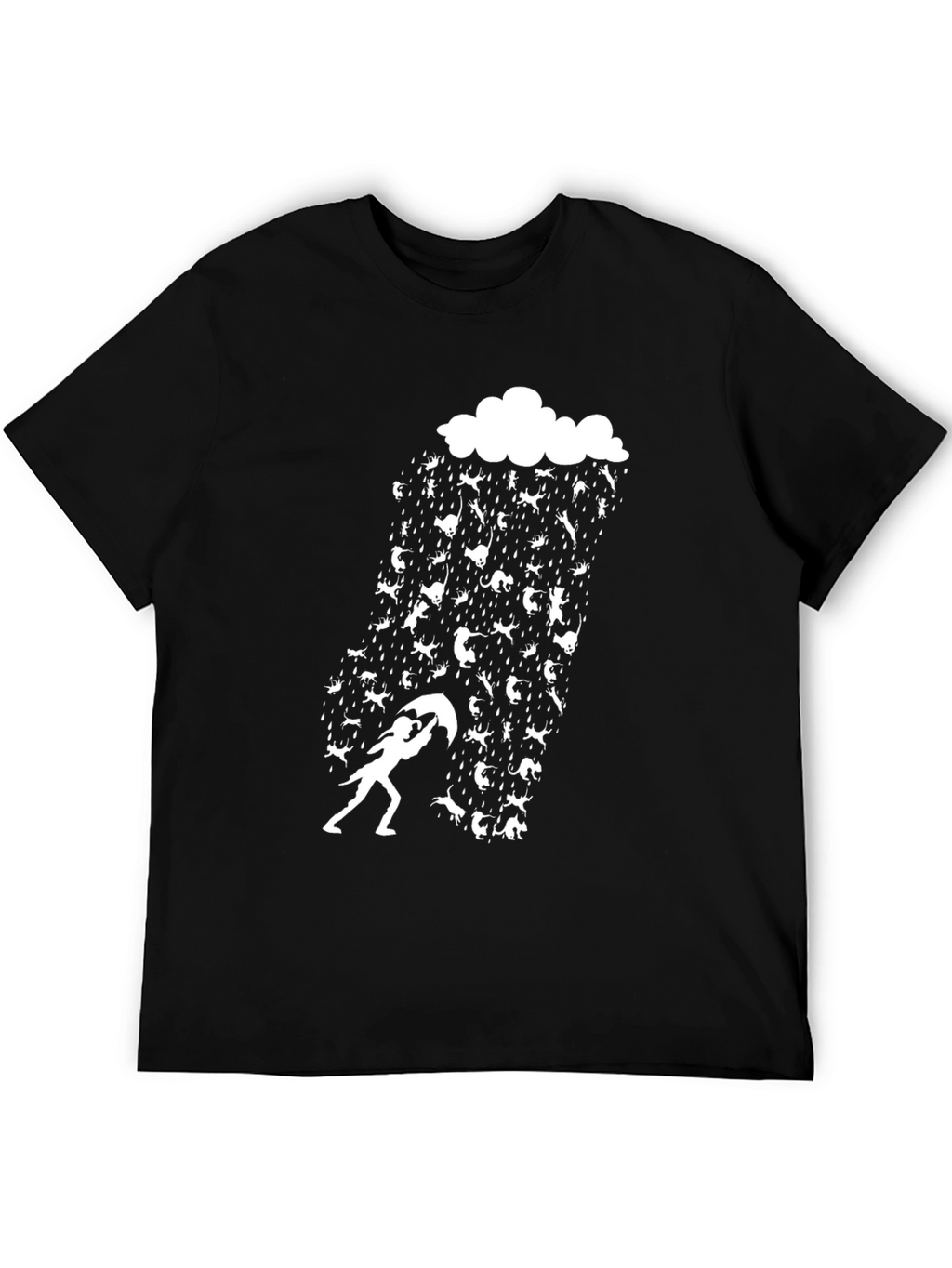 Cats and Rain Funny Graphic Tee