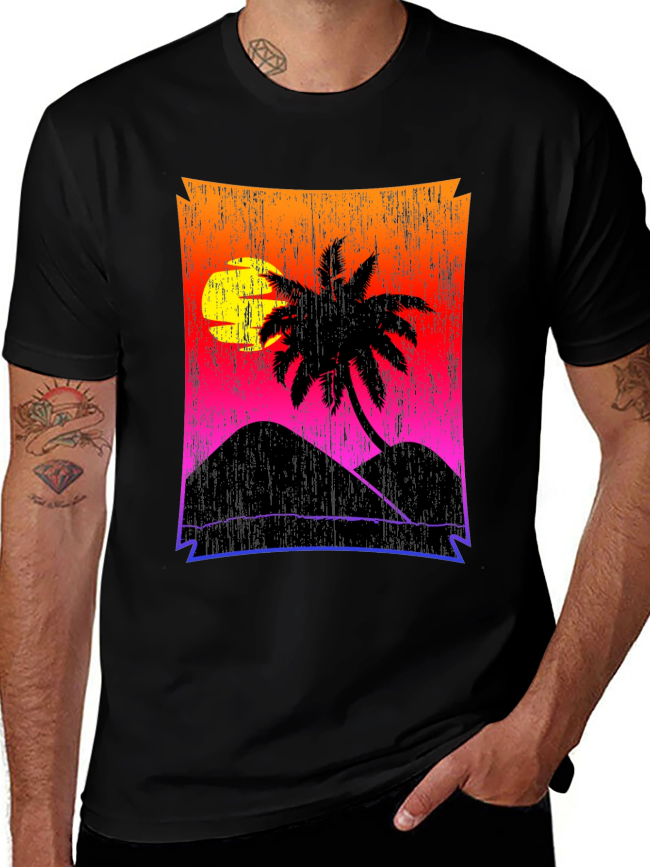 Sunset Palm Tee - Tropical Vibe T-Shirt