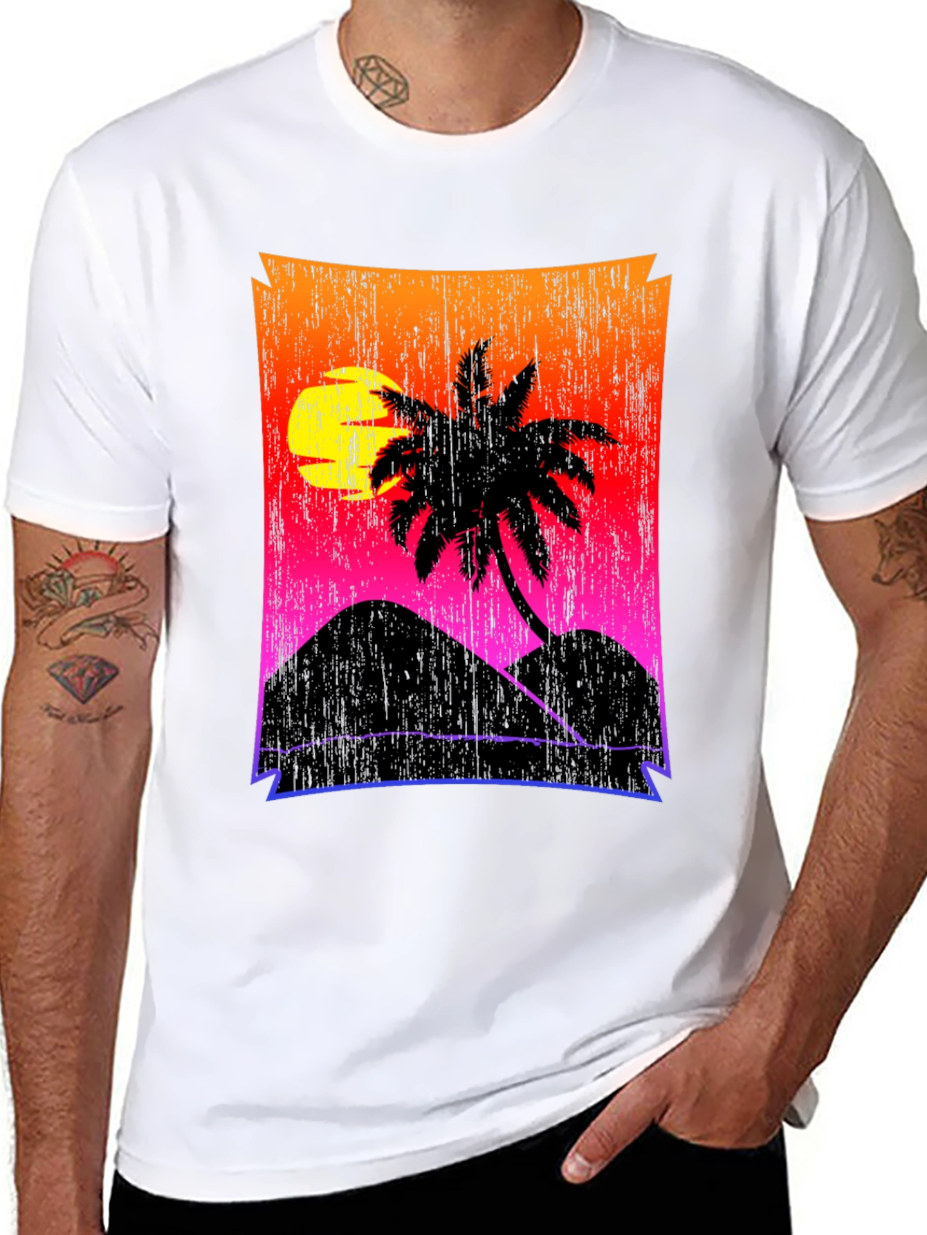 Sunset Palm Tee - Tropical Vibe T-Shirt