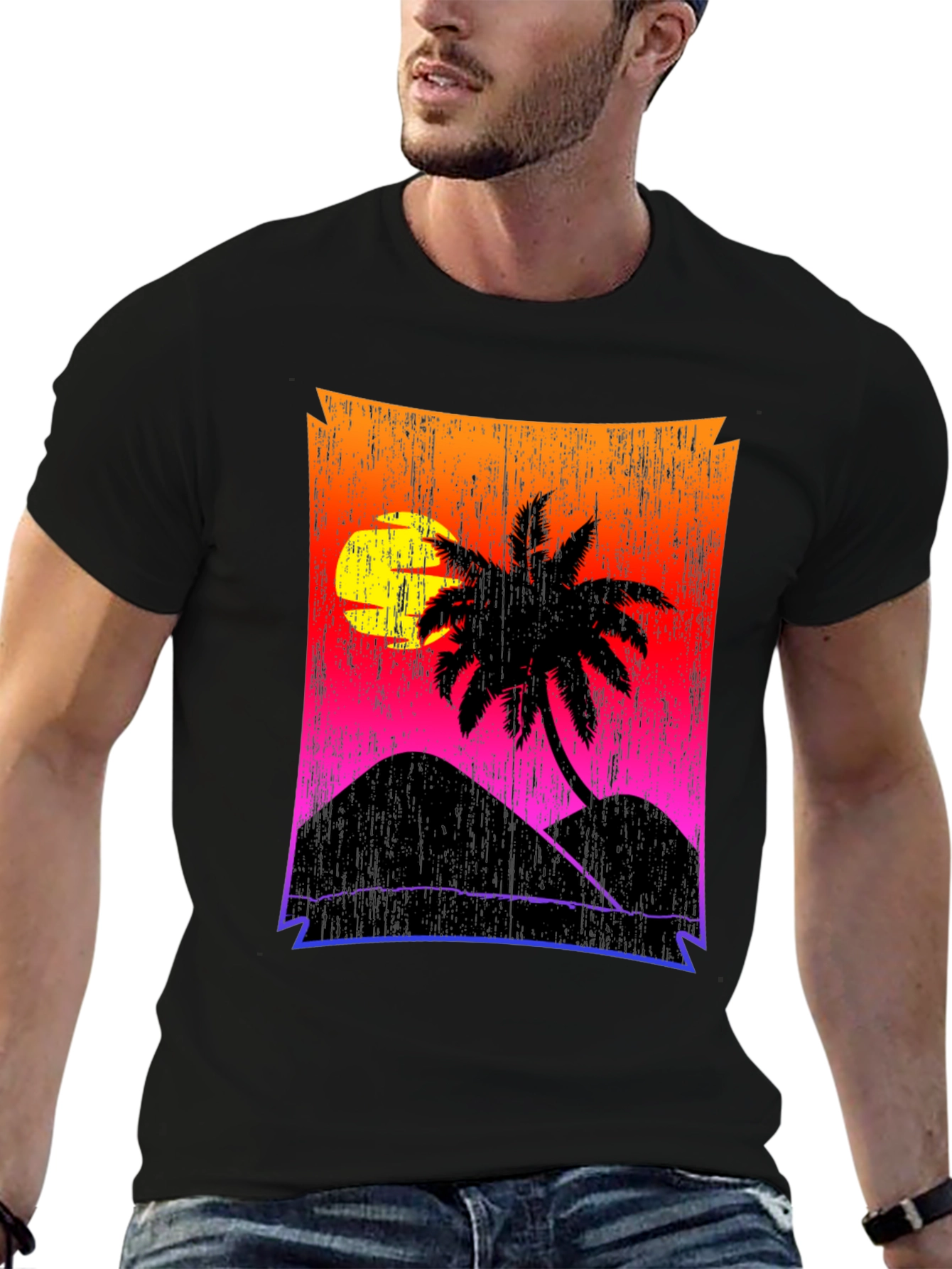 Sunset Palm Tee - Tropical Vibe T-Shirt